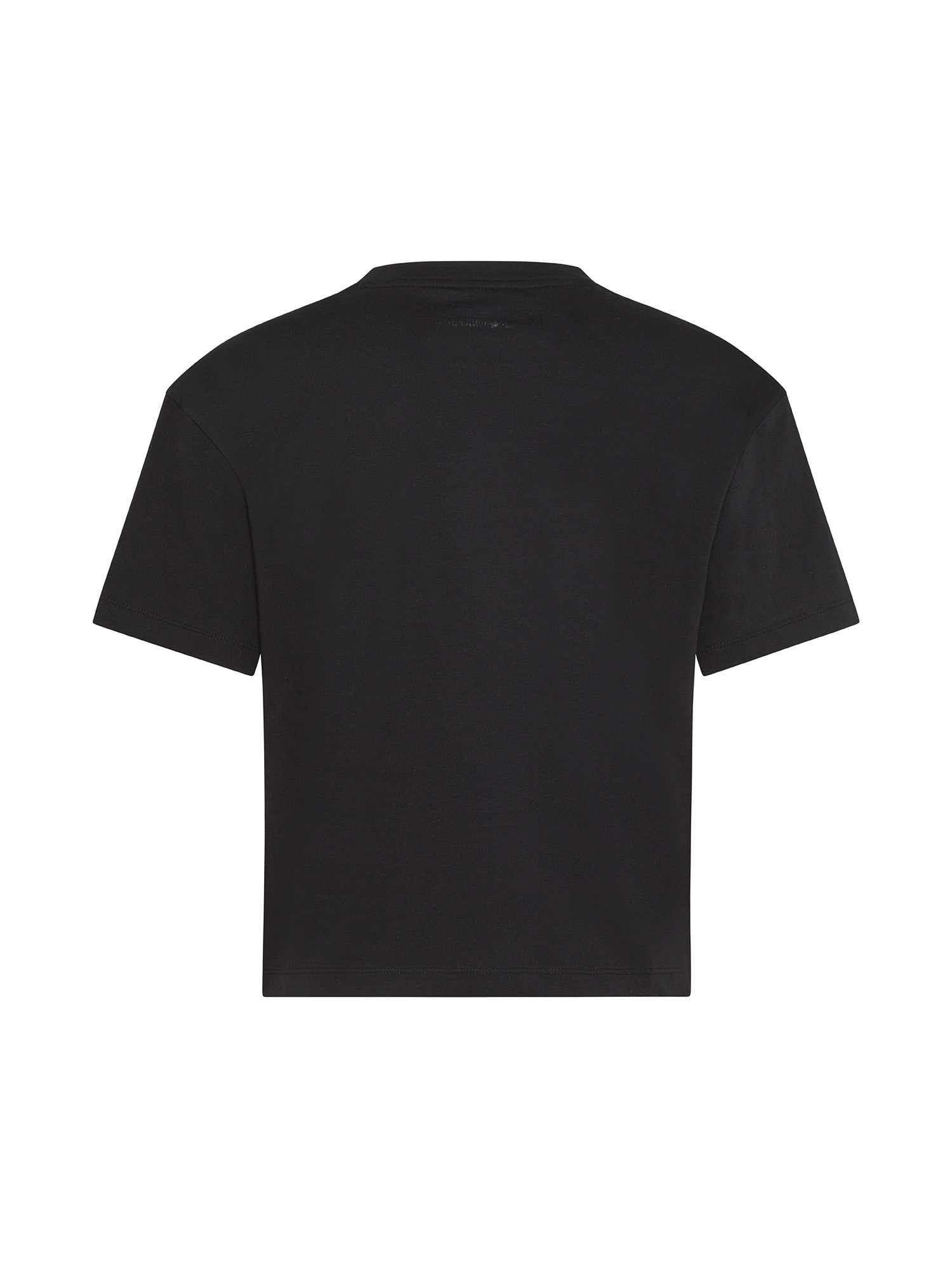 Emporio Armani - T-shirt in cotone con stampa e logo, Nero, large image number 1