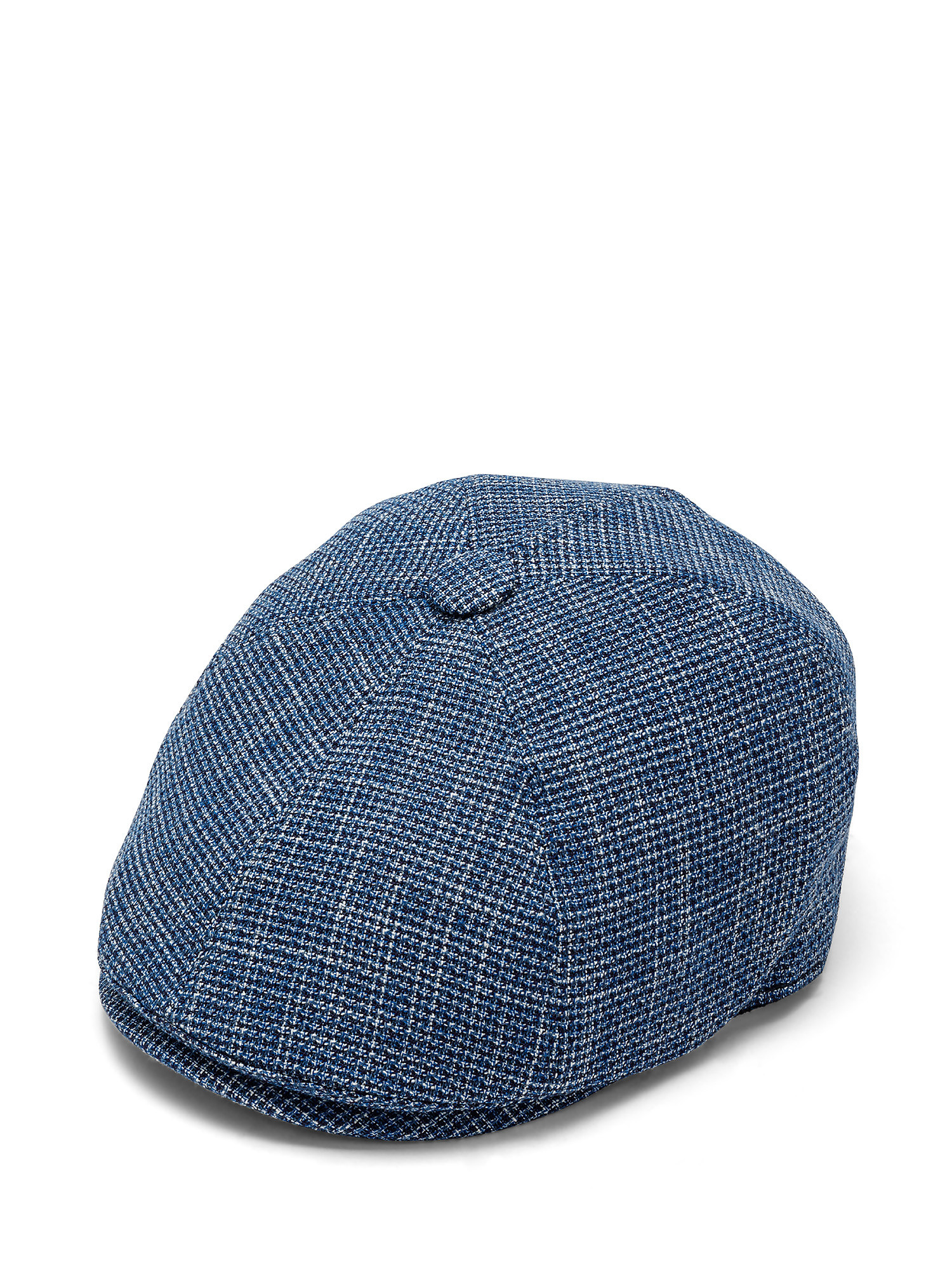 Luca D'Altieri - Patterned linen cap, Light Blue, large image number 0