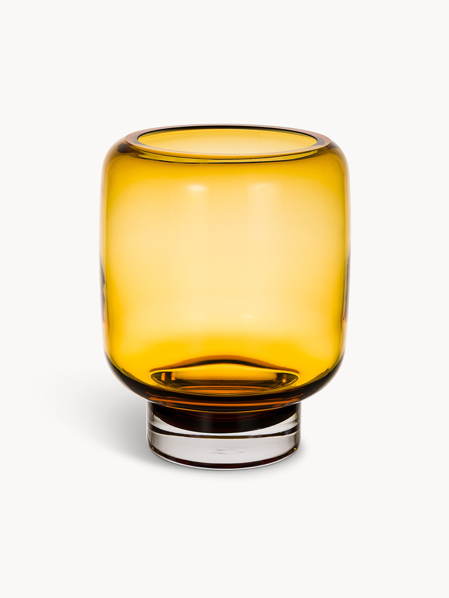 Colored glass candlestick, Orange, large image number 0