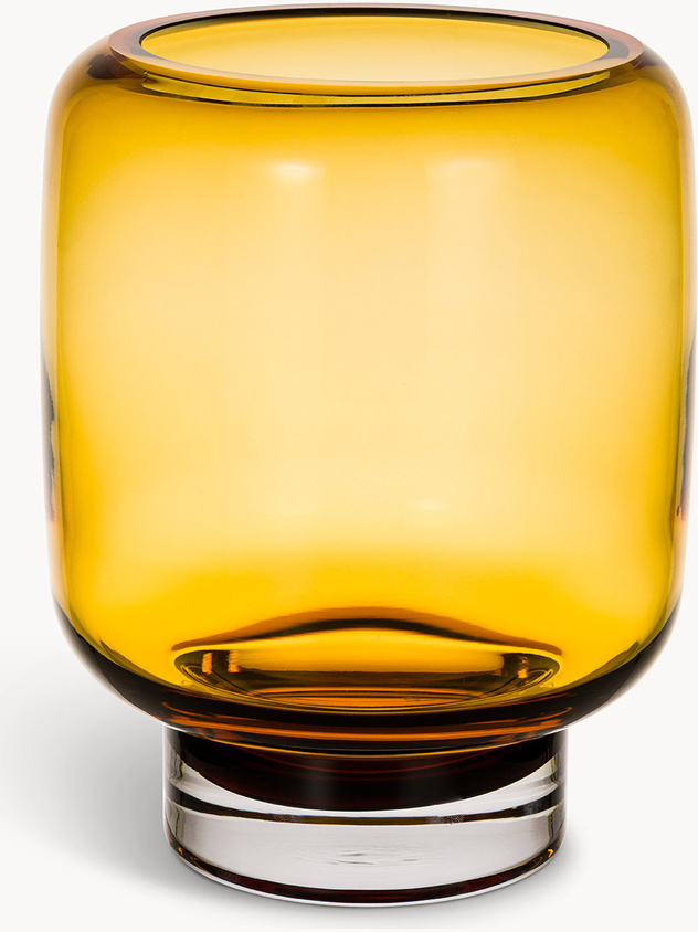 Colored glass candlestick