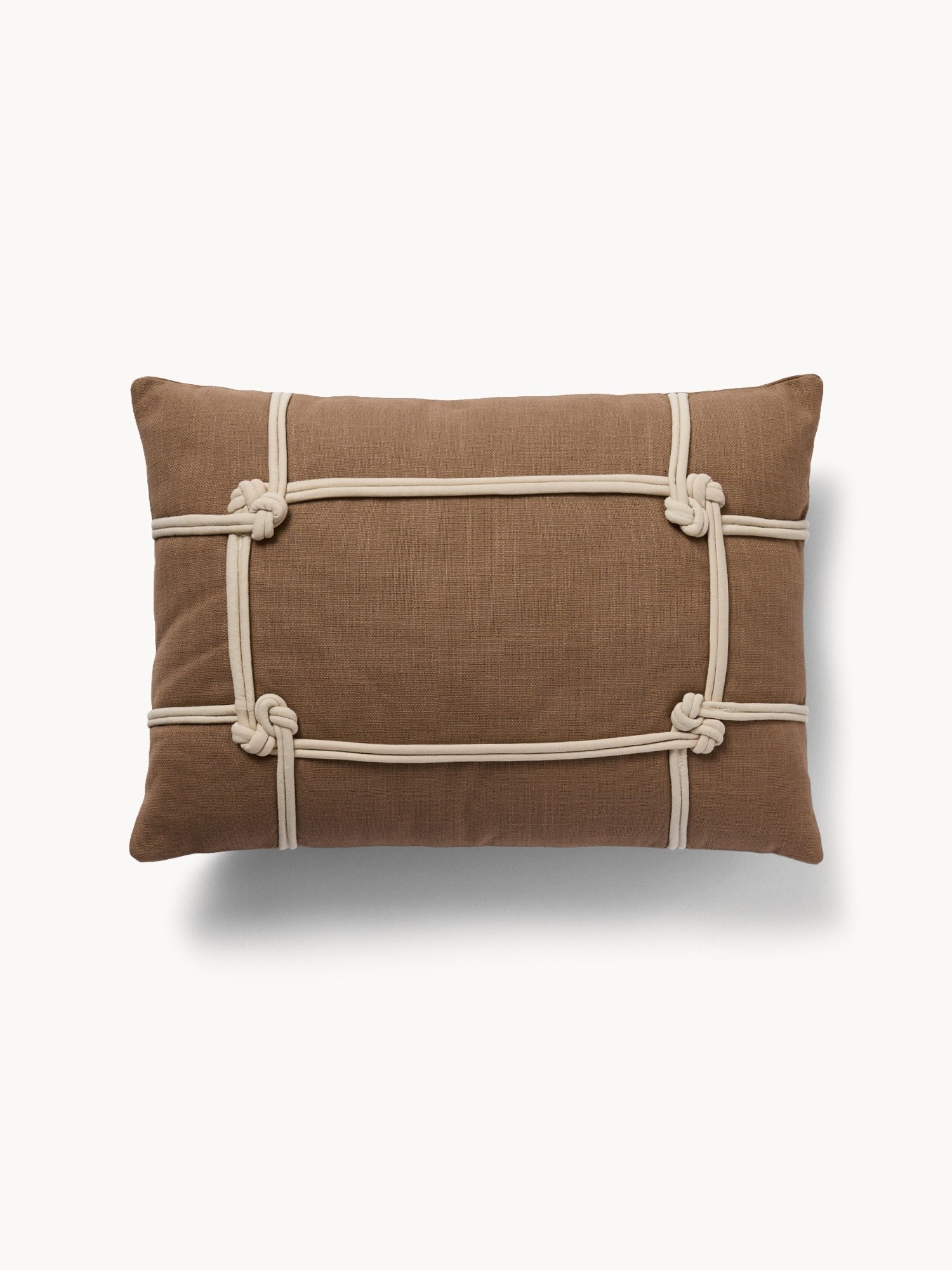 Pillow with nautical knots 35x50cm, White / Beige, large image number 2