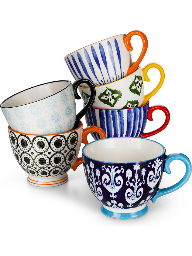 Tazza da colazione ceramica multicolore