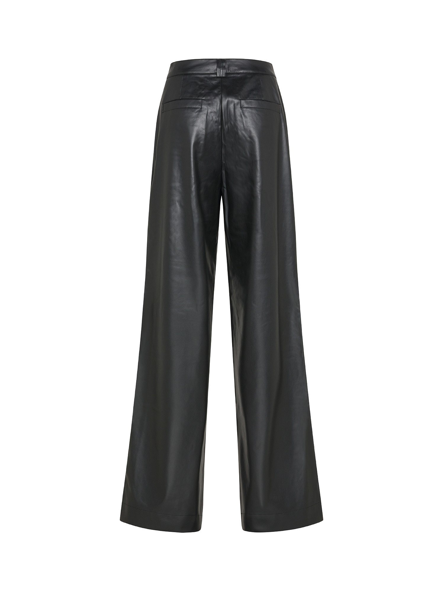 Faux leather trousers, Black, large image number 1