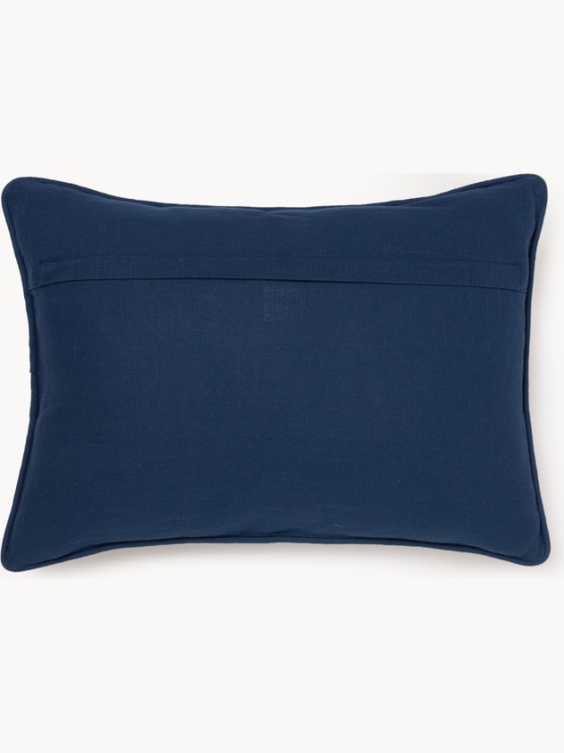 Cotton cushion with fish embroidery,35x50cm - Introductory price
