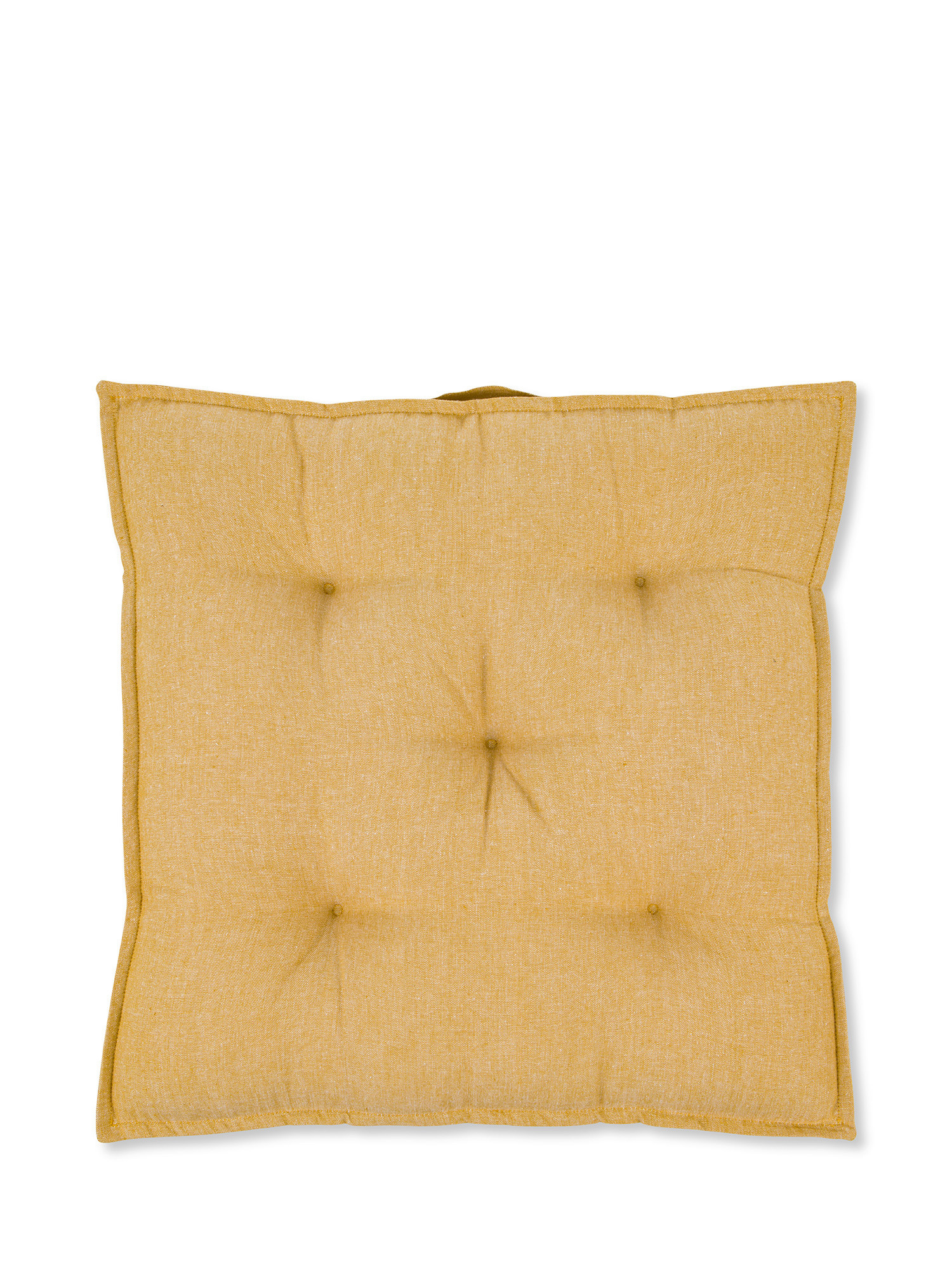 Cuscino in tessuto a materasso, Giallo Ocra, large image number 0