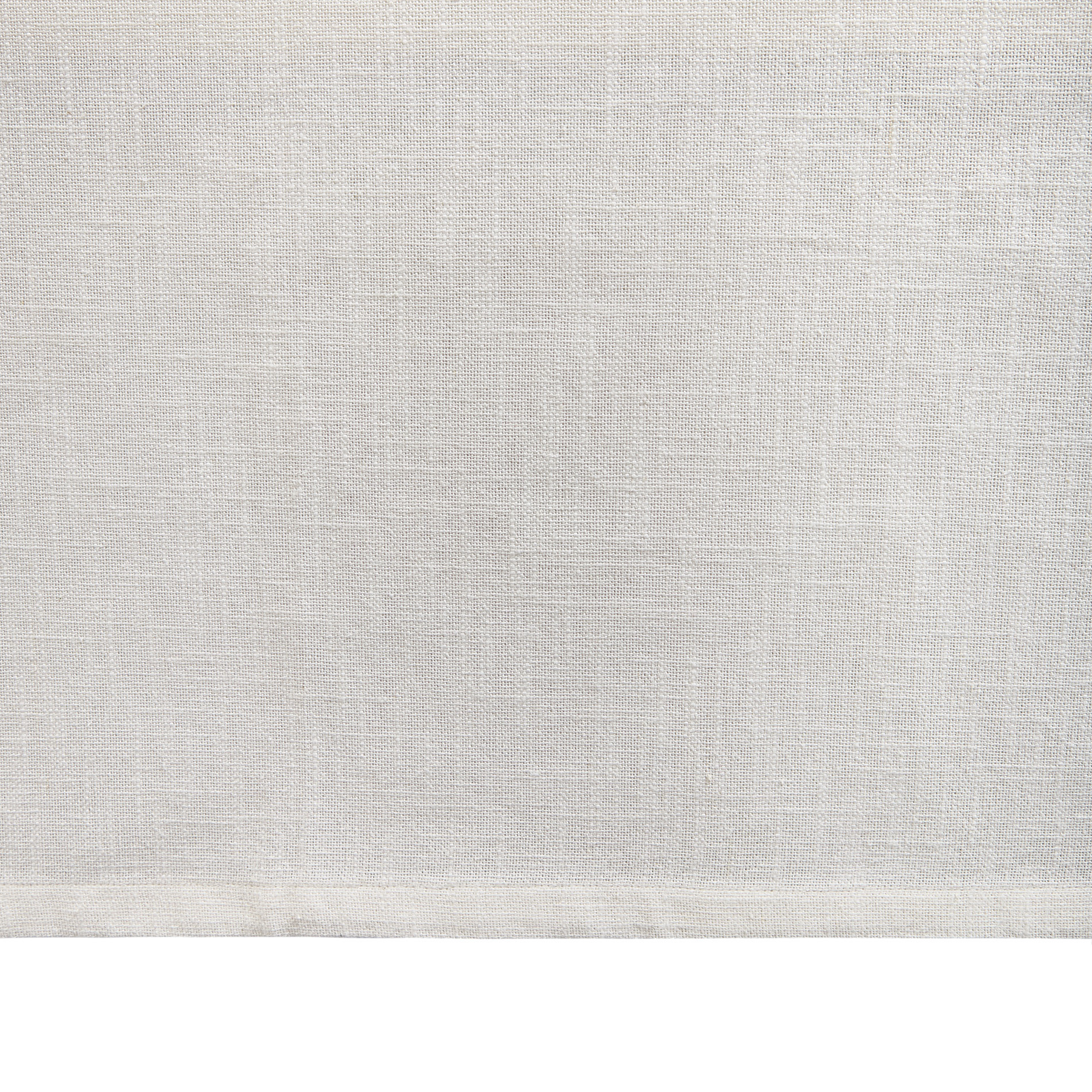 Plain cotton slub table cloth, White, large image number 1