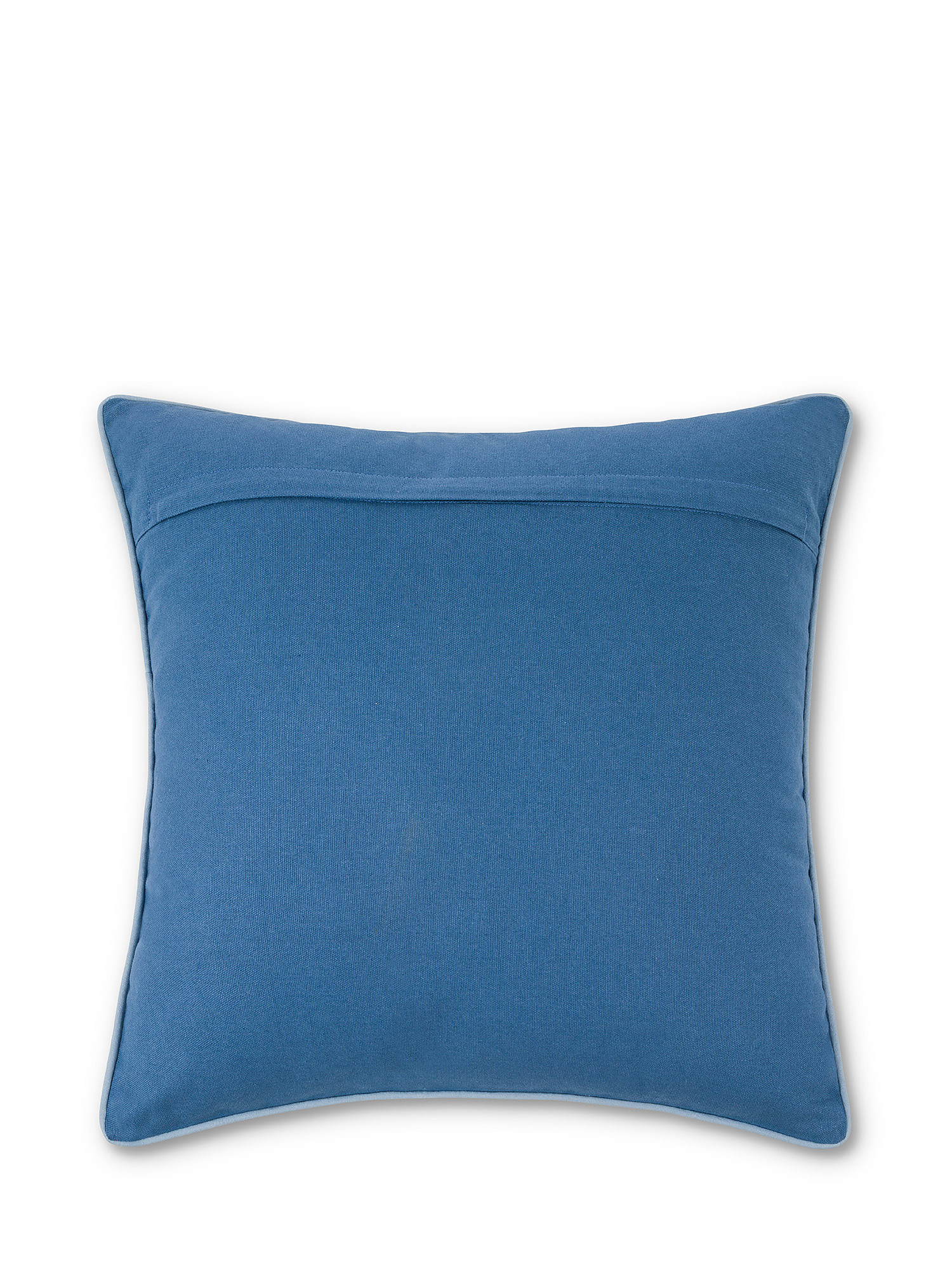 Cotton cushion with fish applications 45x45cm, Blue, large image number 1