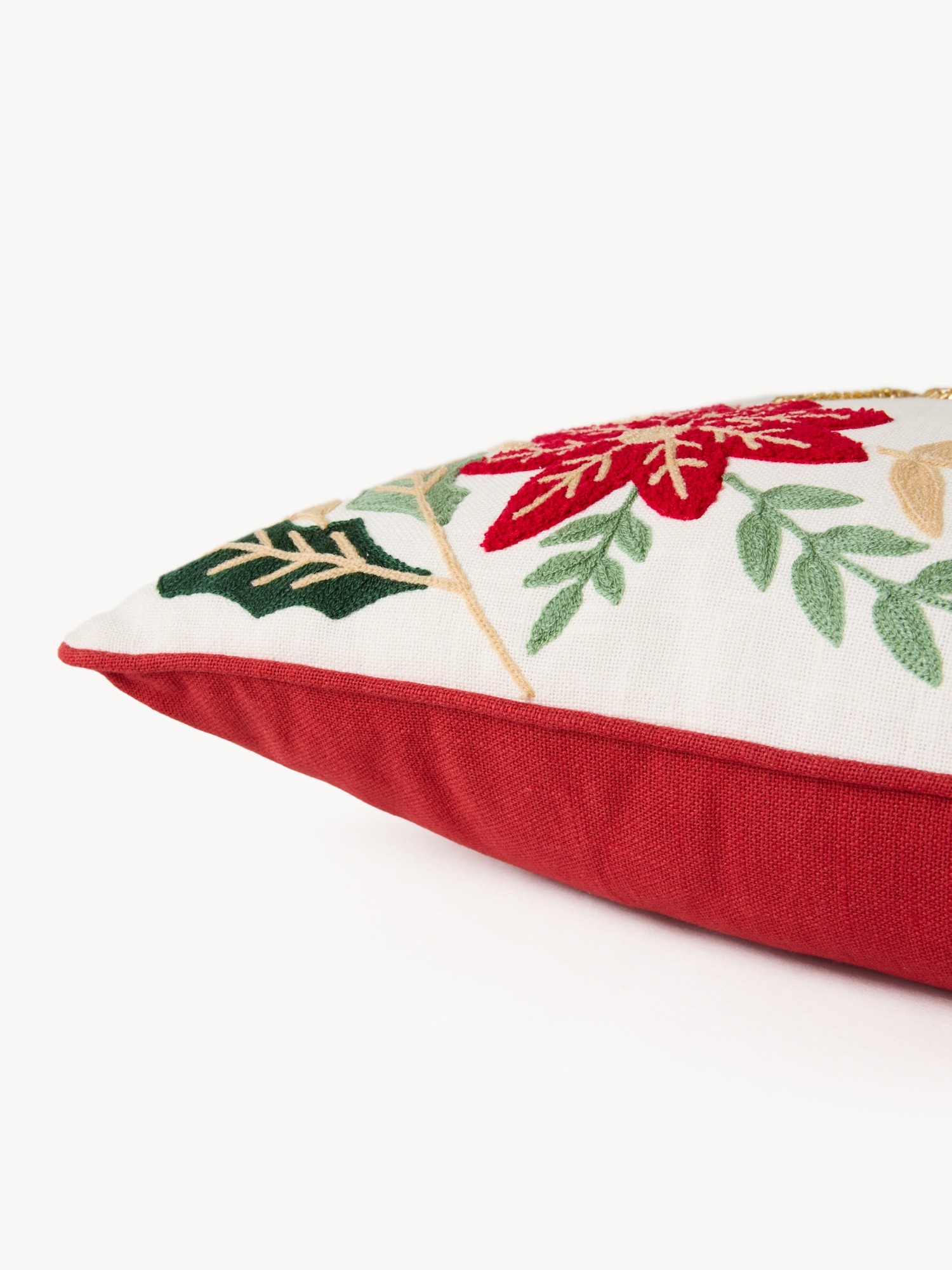 Cushion with embroidery and beads 45x45cm, White Cream, large image number 2