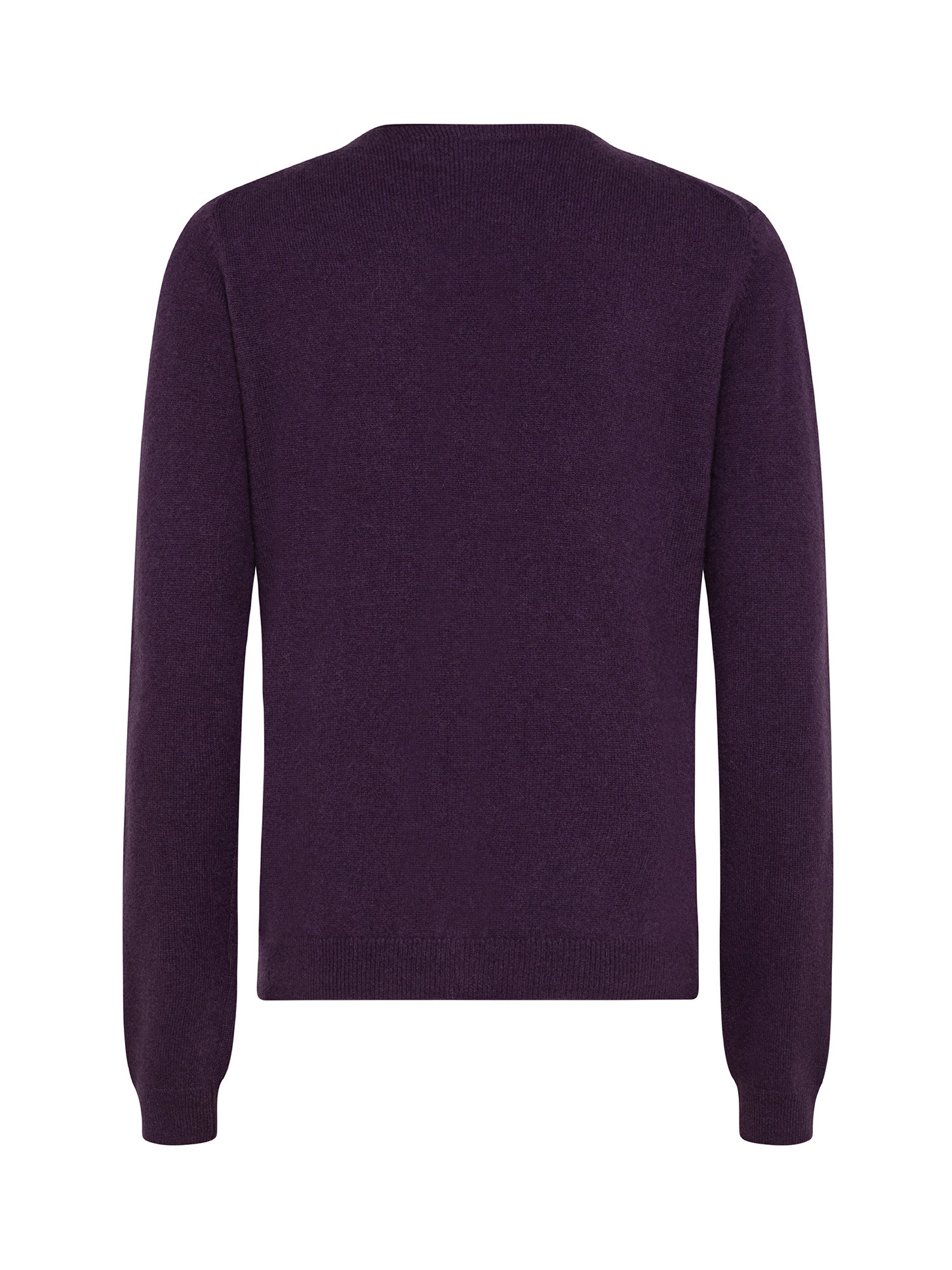 Koan - Pure cashmere crewneck cardigan, Purple, large image number 1