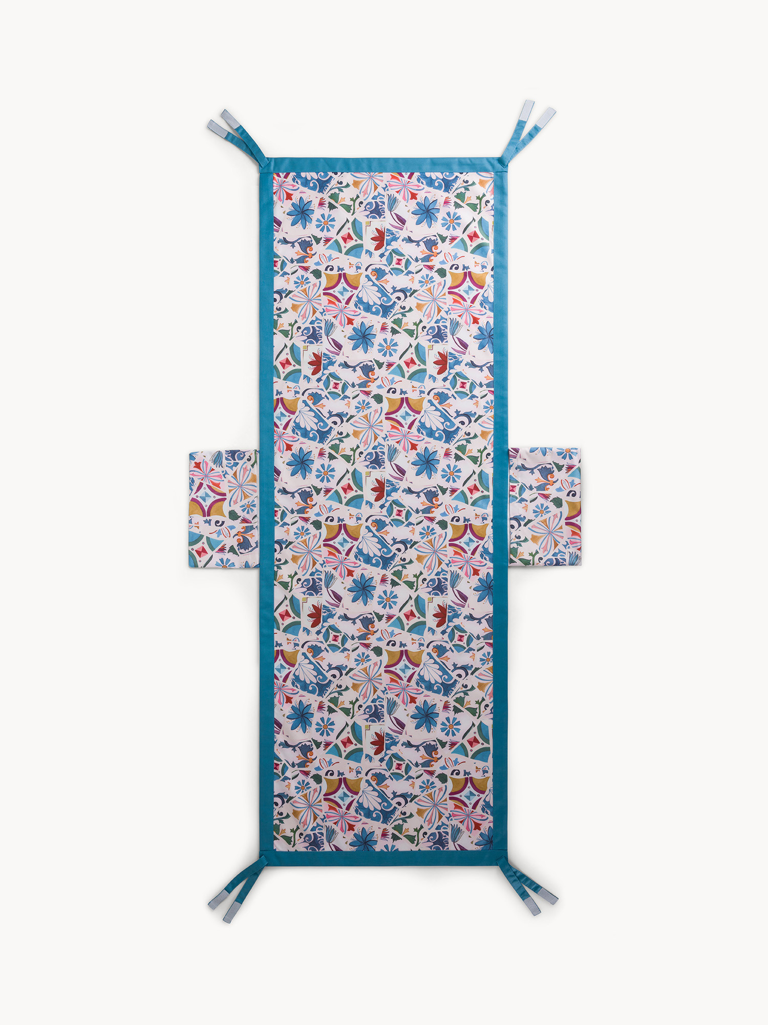 Telo lettino in microfibra motivo mosaico, Multicolor, large image number 0
