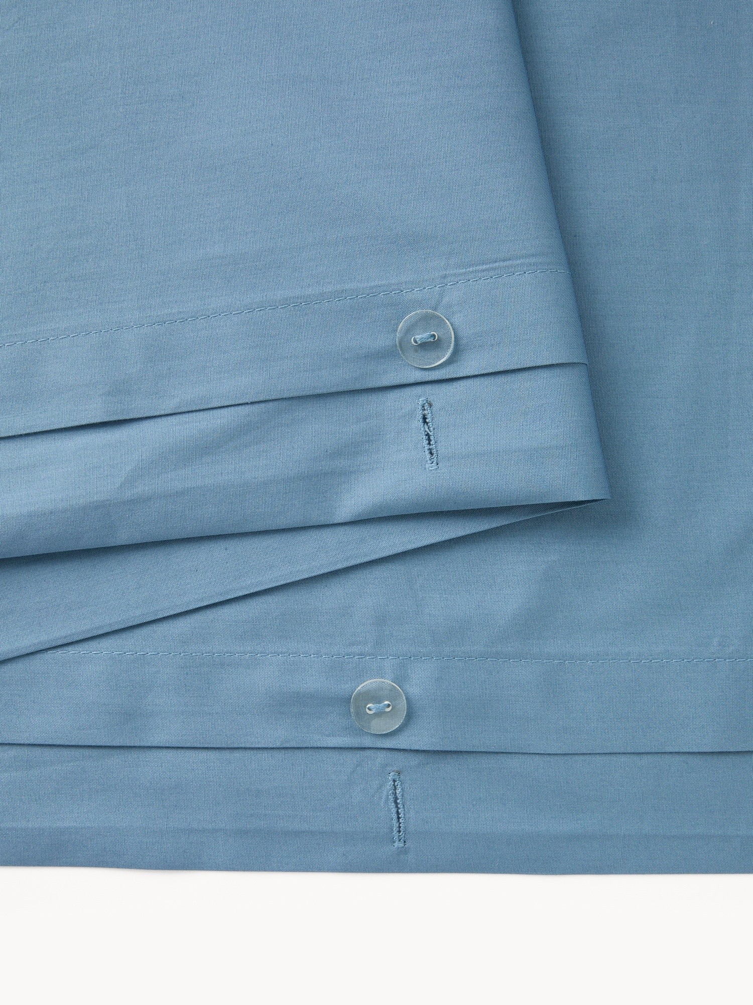 Parure copripiumino in cotone percalle tinta unita - Prezzo di lancio, Blu, large image number 1