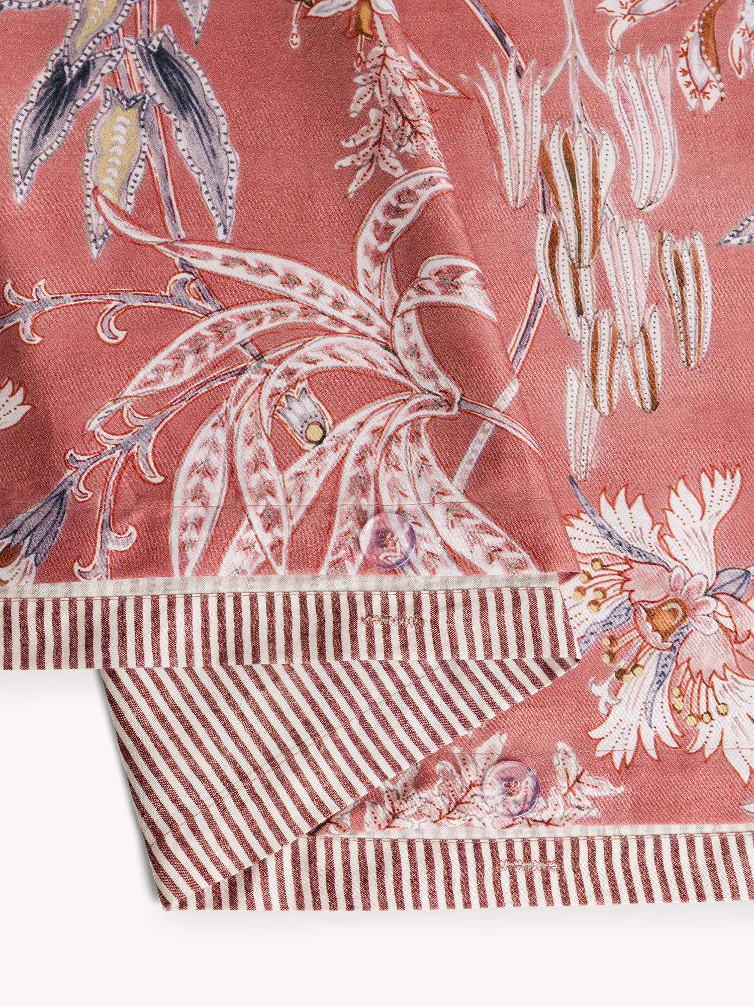Reversible Cotton Sateen Duvet Cover, Antique Pink, large image number 2