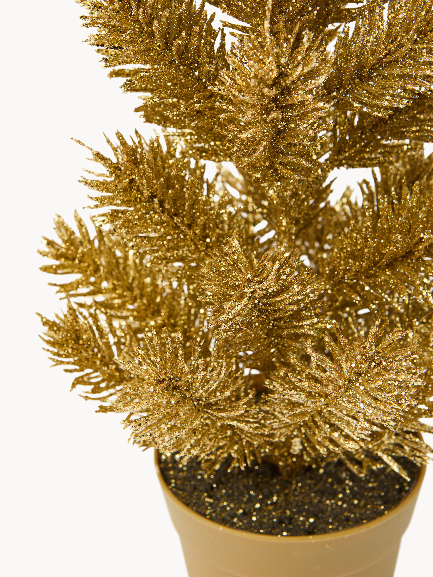 Pino glitter con vaso, Verde, large image number 1