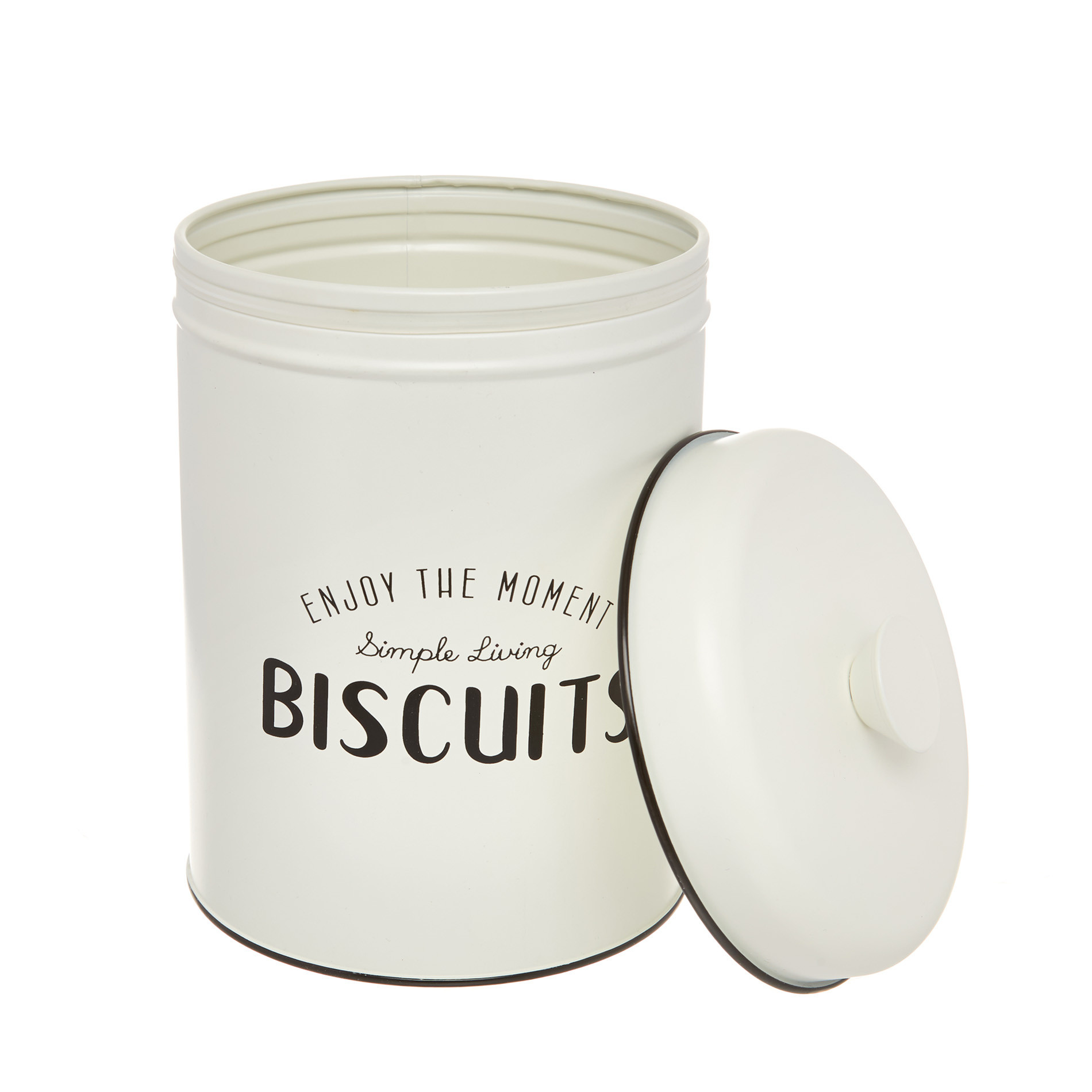 Enamelled iron Biscuits tin, White, large image number 2