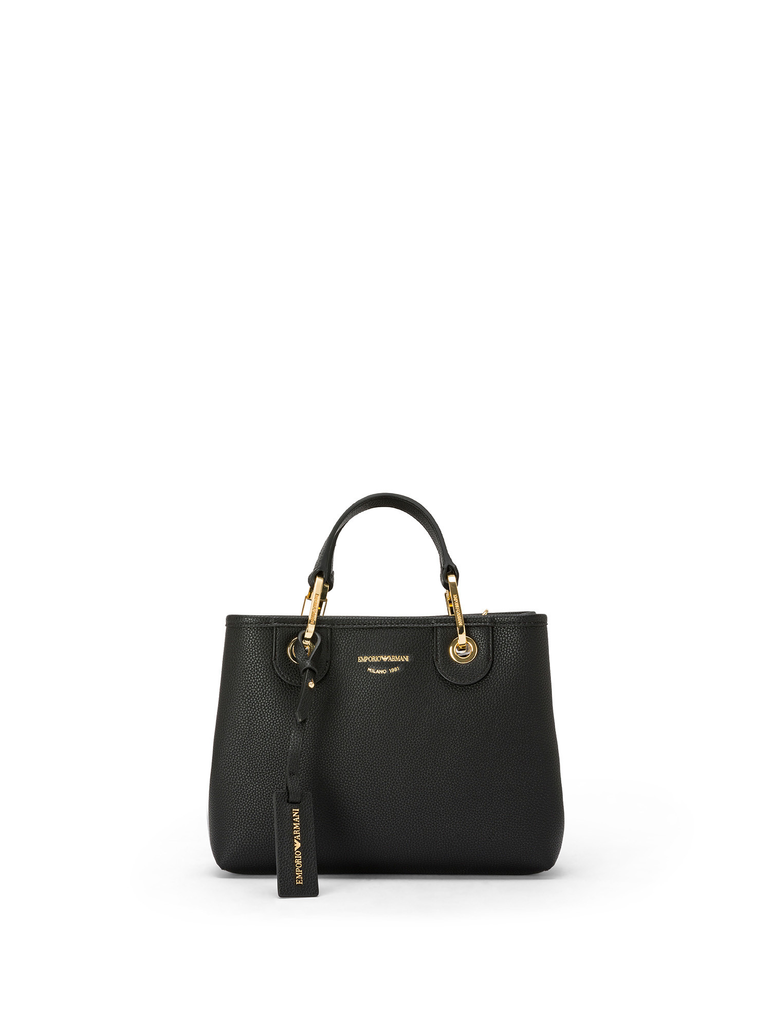 Emporio Armani - Small handbag with deer print, Black, large image number 0