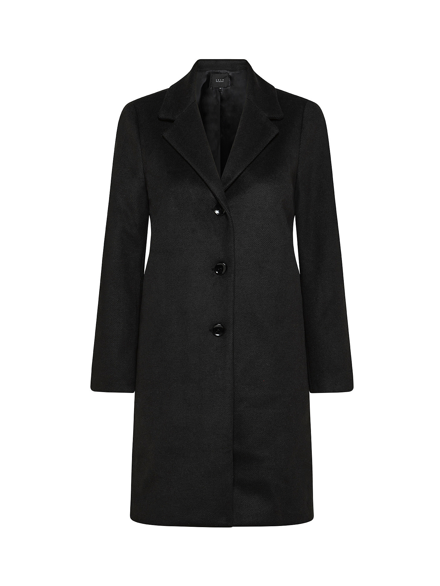 Egg-shaped coat, Black, large image number 0