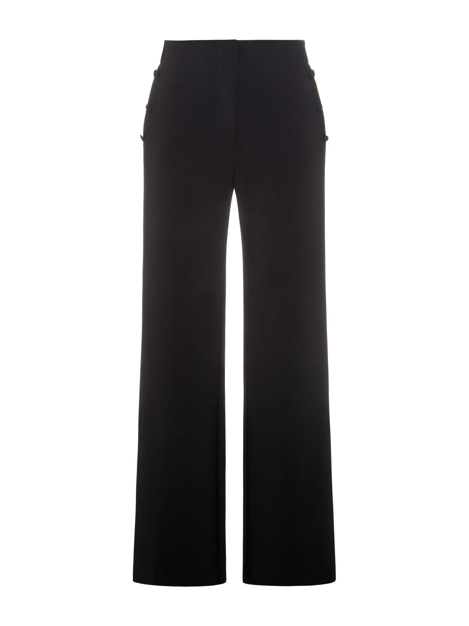 Koan - Wide leg trousers, Black, large image number 0