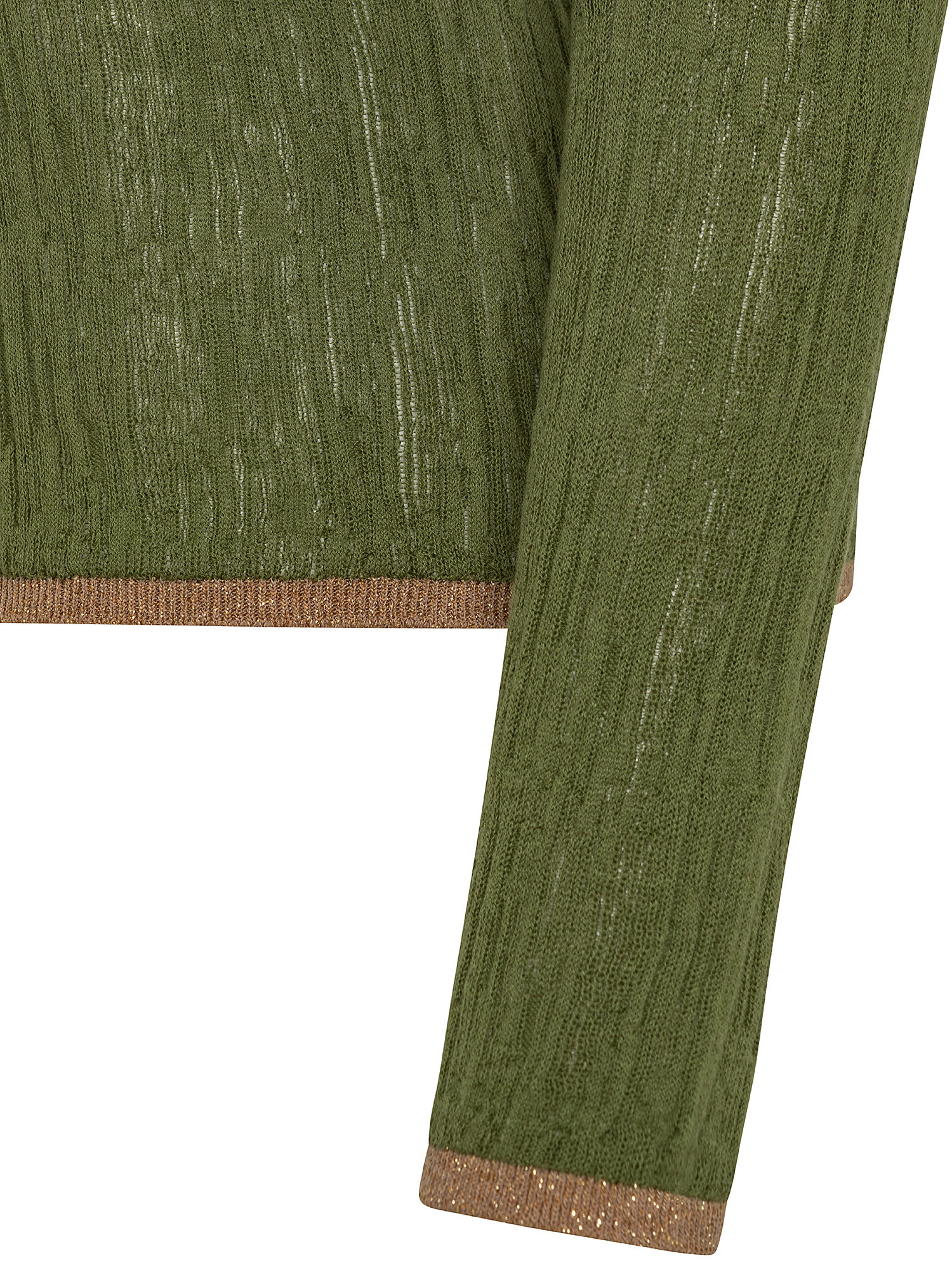 Maglia Abilene in filato di cotone leggero, Verde, large