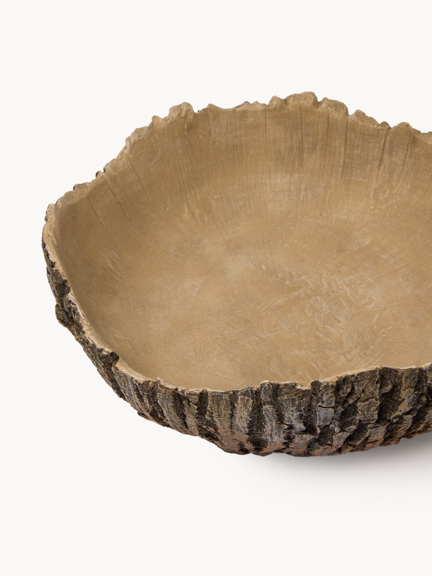 Bark-effect polyresin centerpiece, Brown, large image number 1