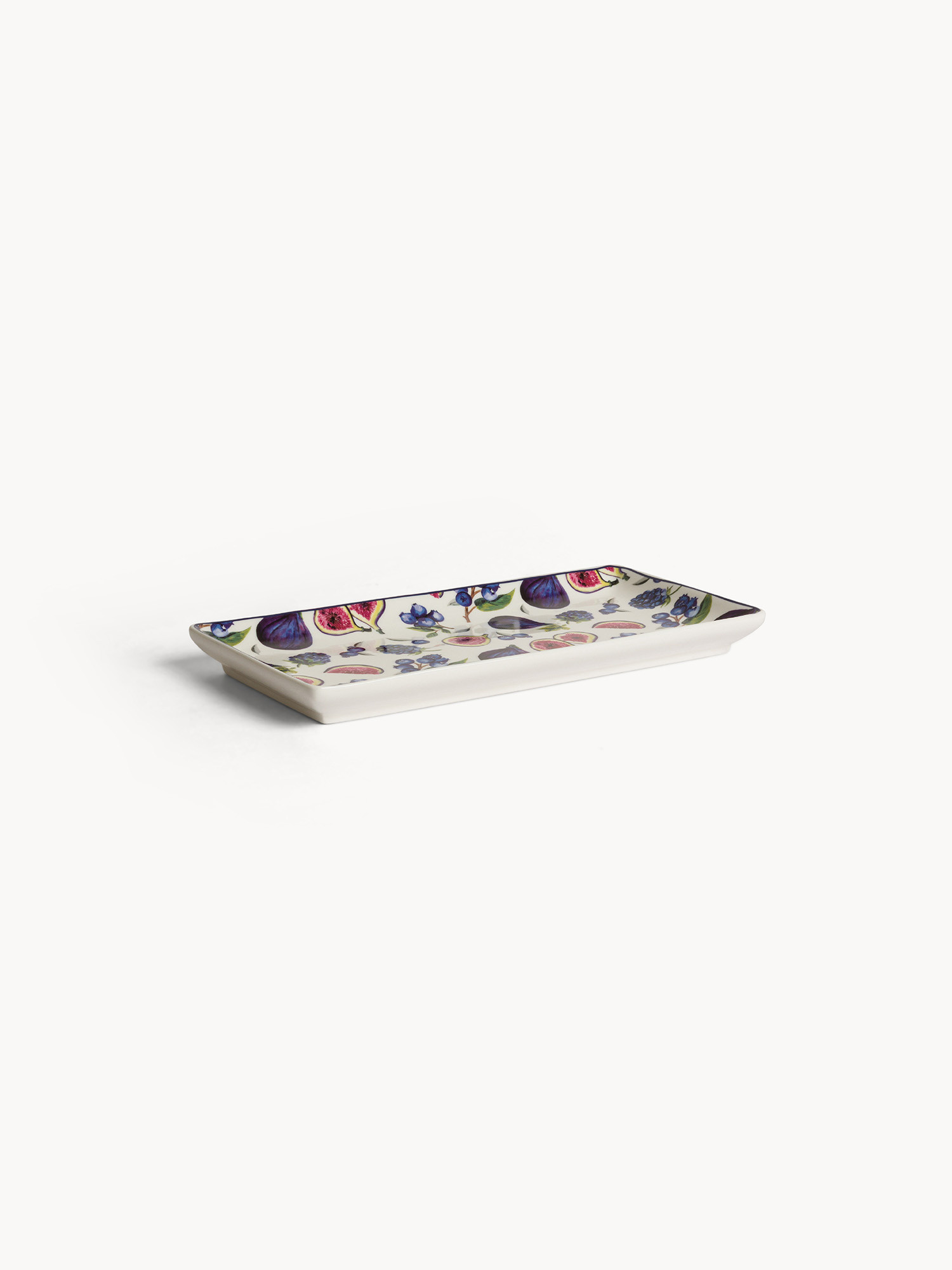 Vassoio new bone china motivo fichi, Multicolor, large image number 0