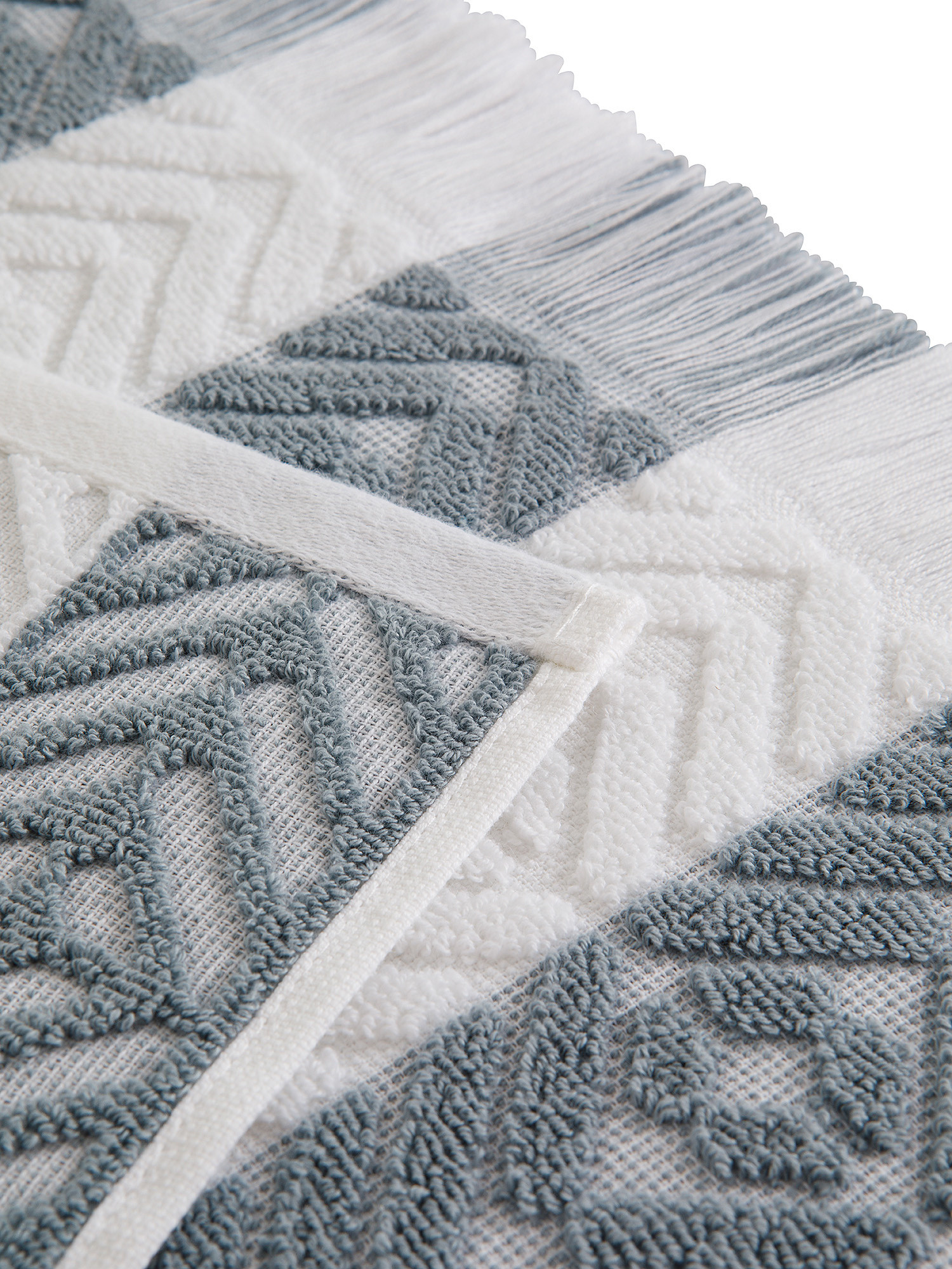 Asciugamano spugna di cotone motivo a righe, Beige, large image number 2