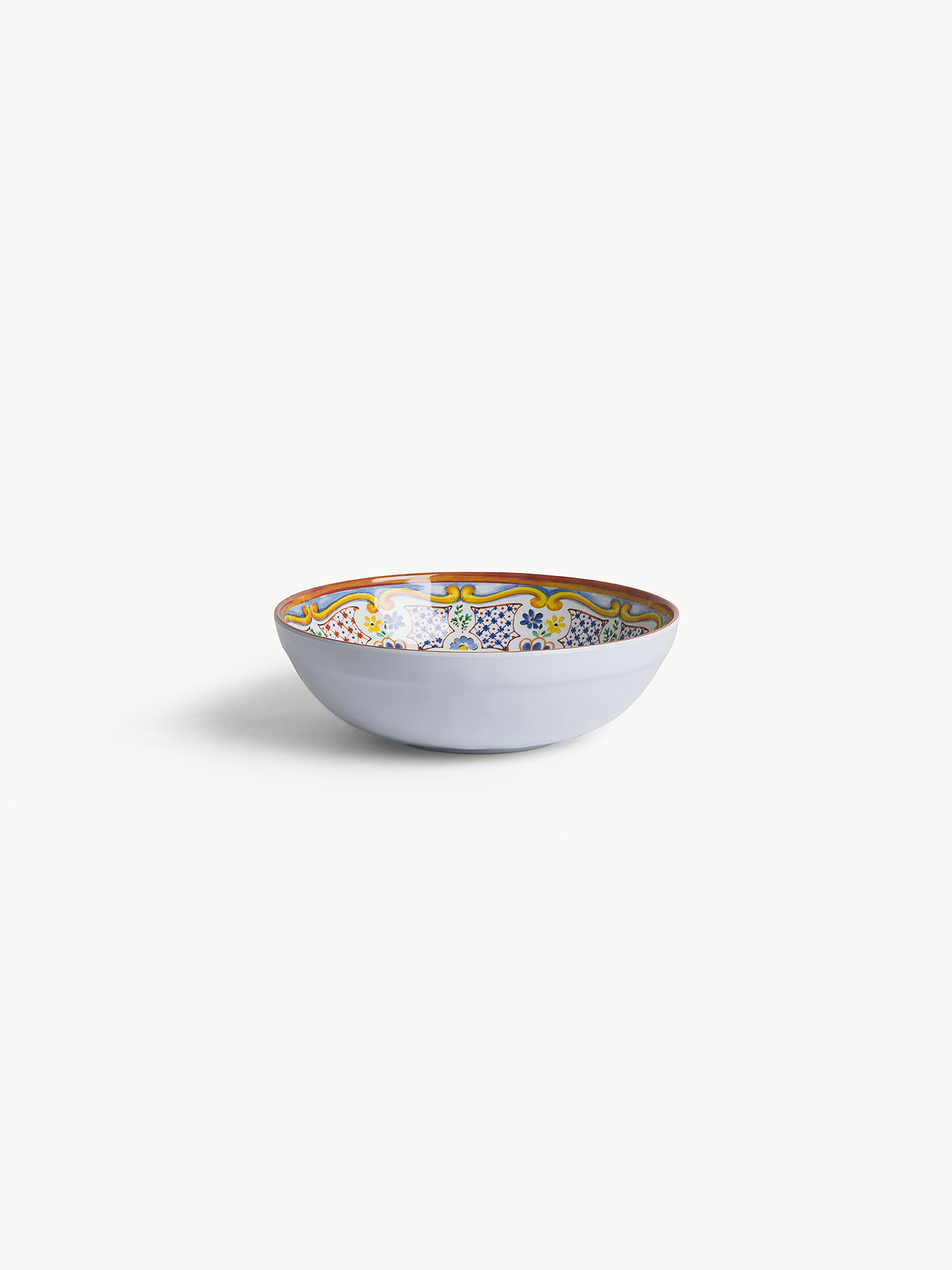 Lemon-decorated melamine soup plate, Multicolor, large image number 0