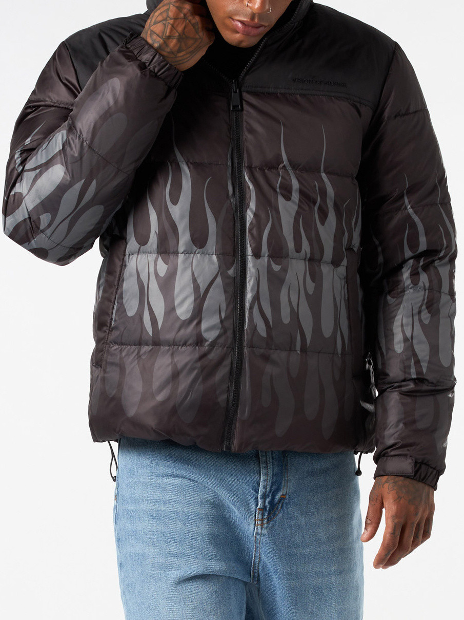 Vision of Super - Triple flame puffer jacket, Black, large image number 2