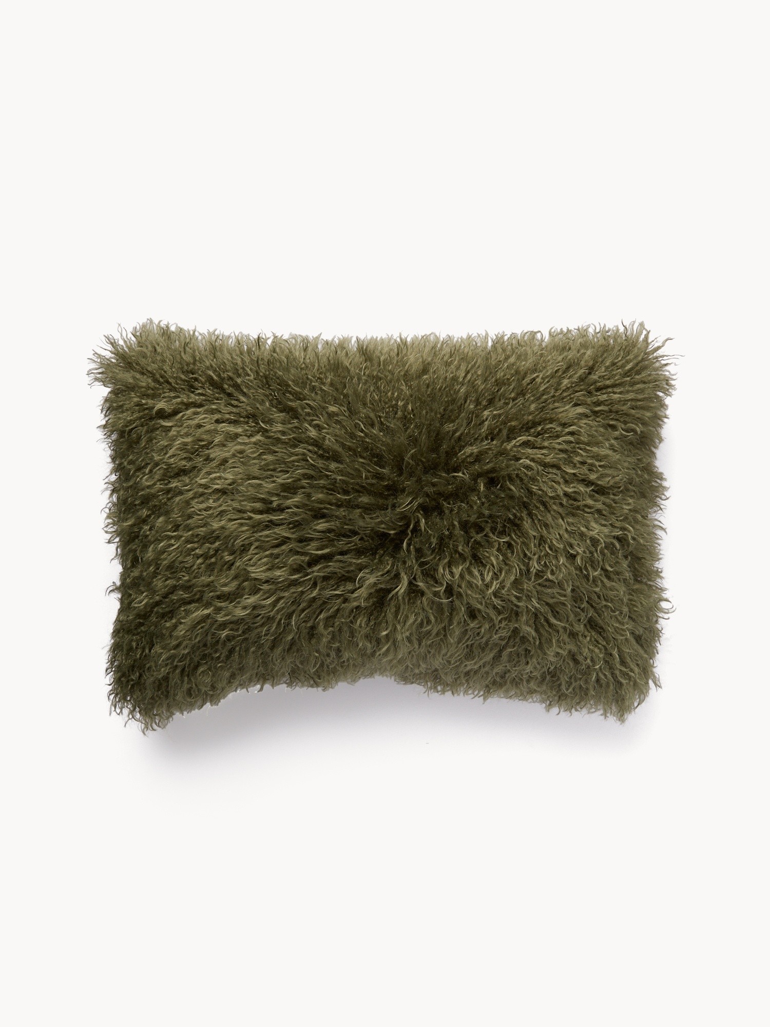 Cuscino effetto mohair 35x55cm, Verde, large image number 0