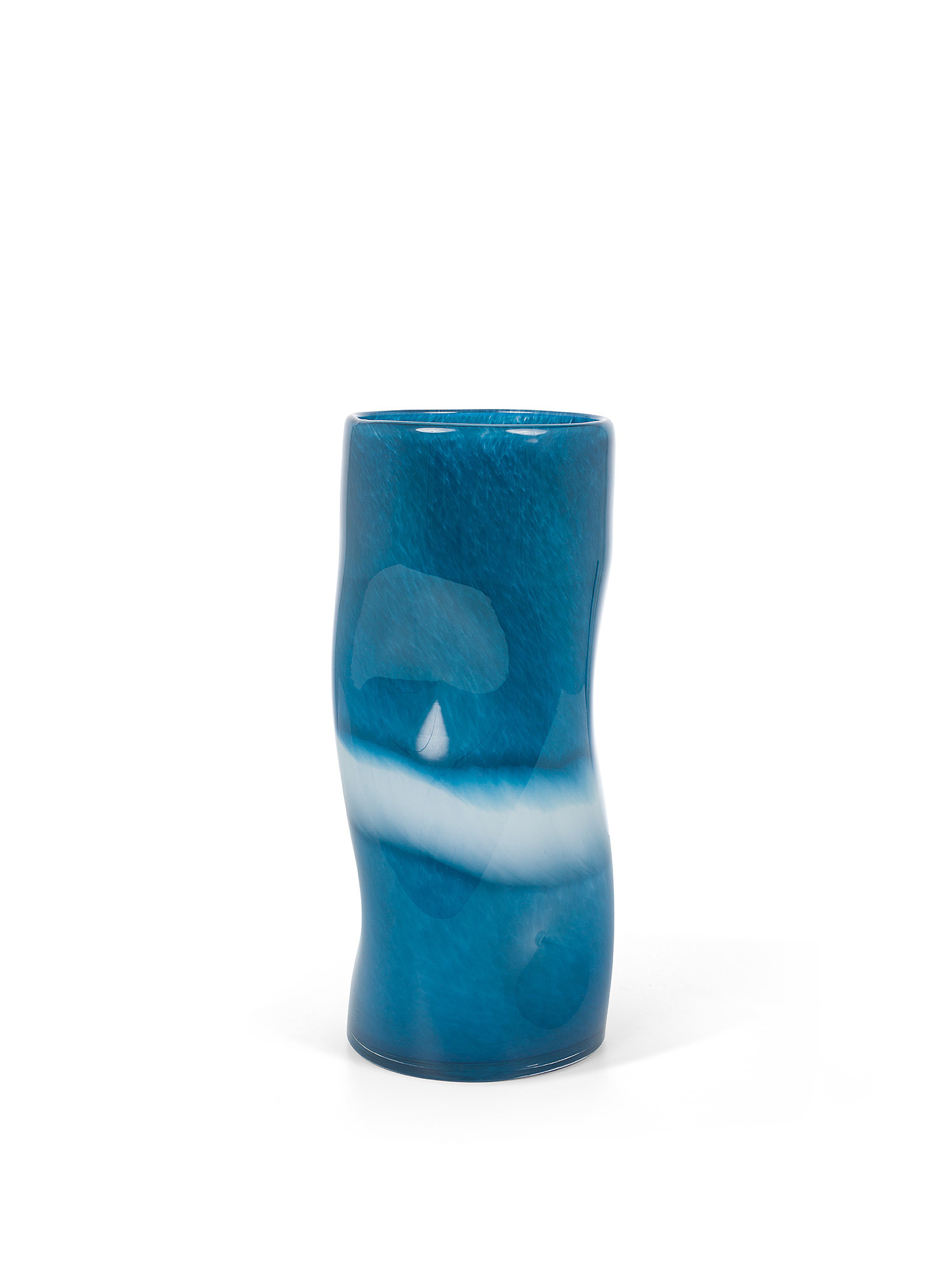 Glass vase colored in paste, Light Blue, large image number 0