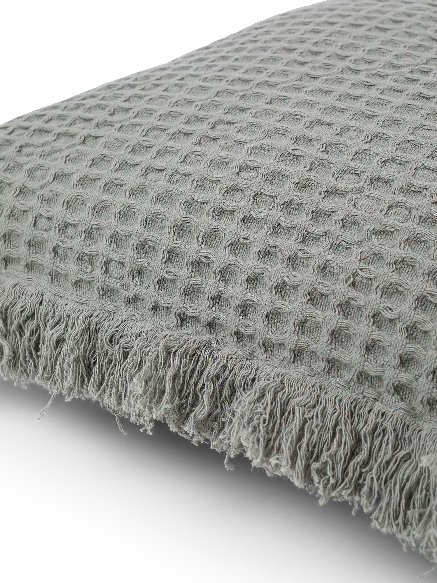 Honeycomb cotton cushion 45x45cm, Grey, large image number 2