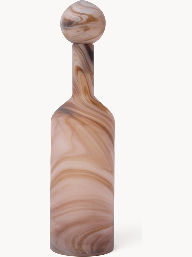 Decorative colored glass bottle
