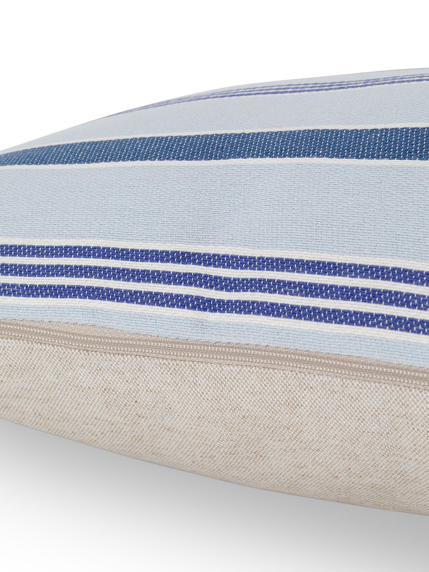 Striped jacquard cushion 35x55cm, Blue, large image number 2