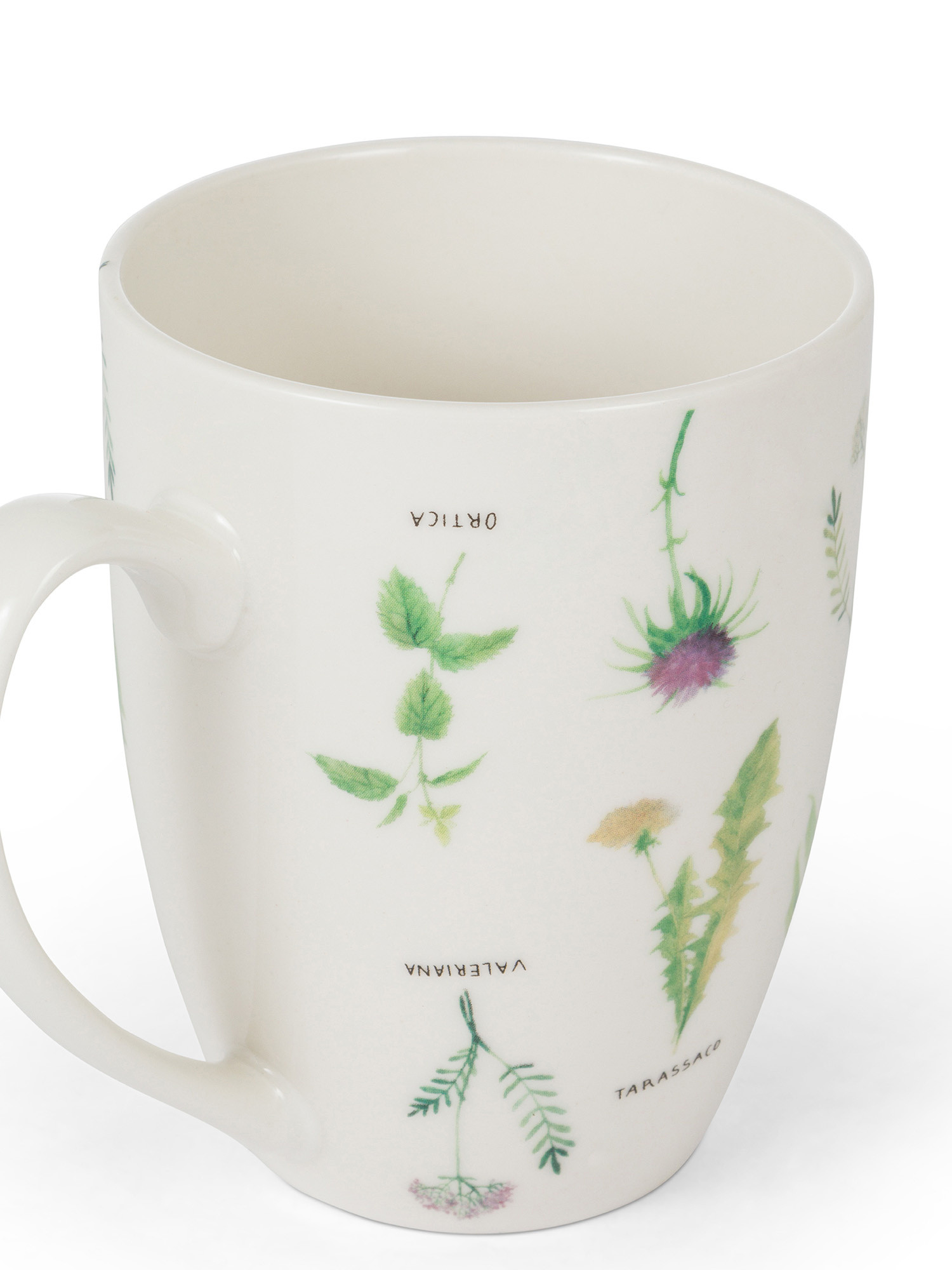 New bone china mug with botanical motif, White, large image number 1