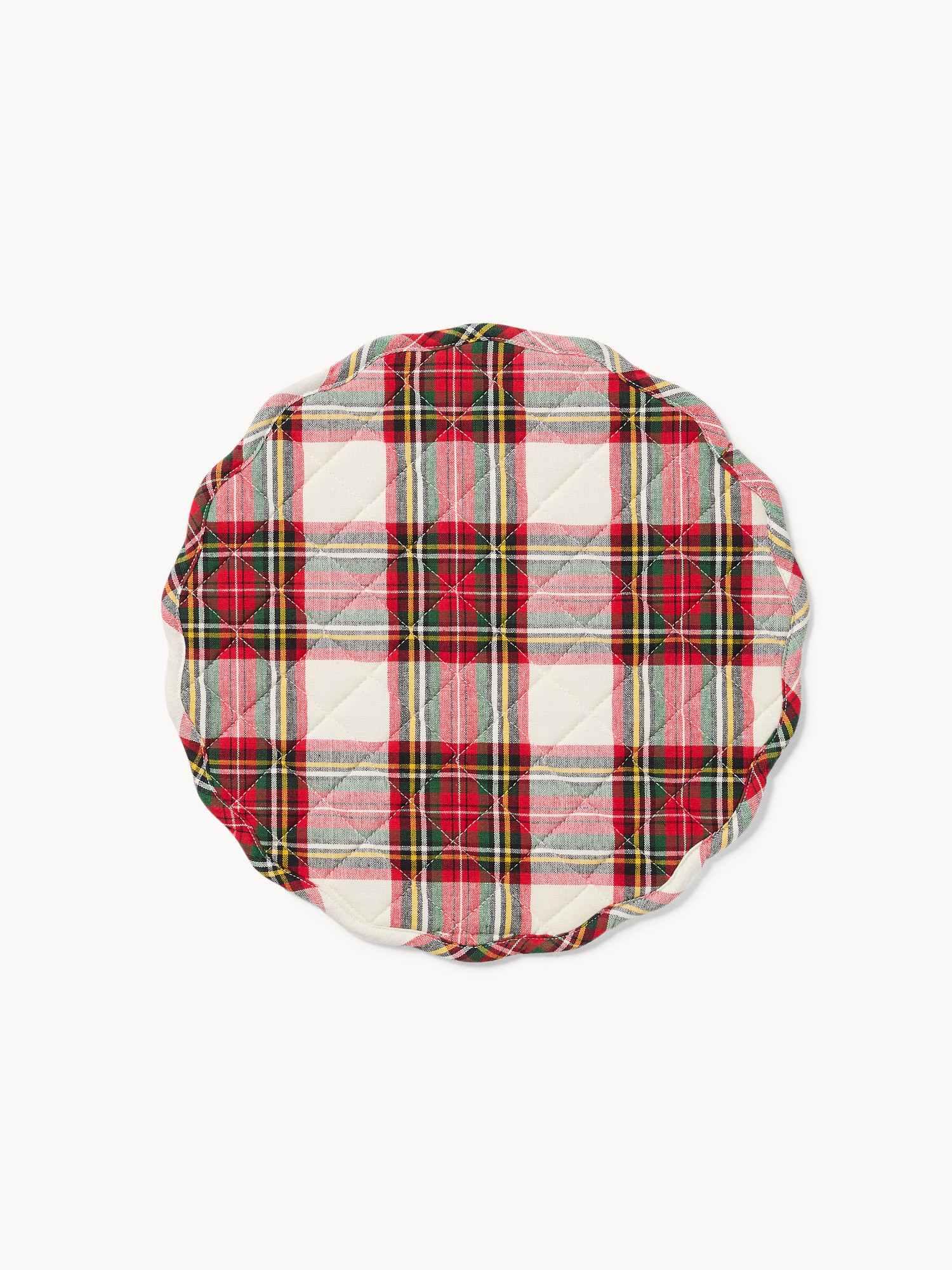 Tovaglietta tartan trapuntata in puro cotone tinto filo, Multicolor, large image number 0