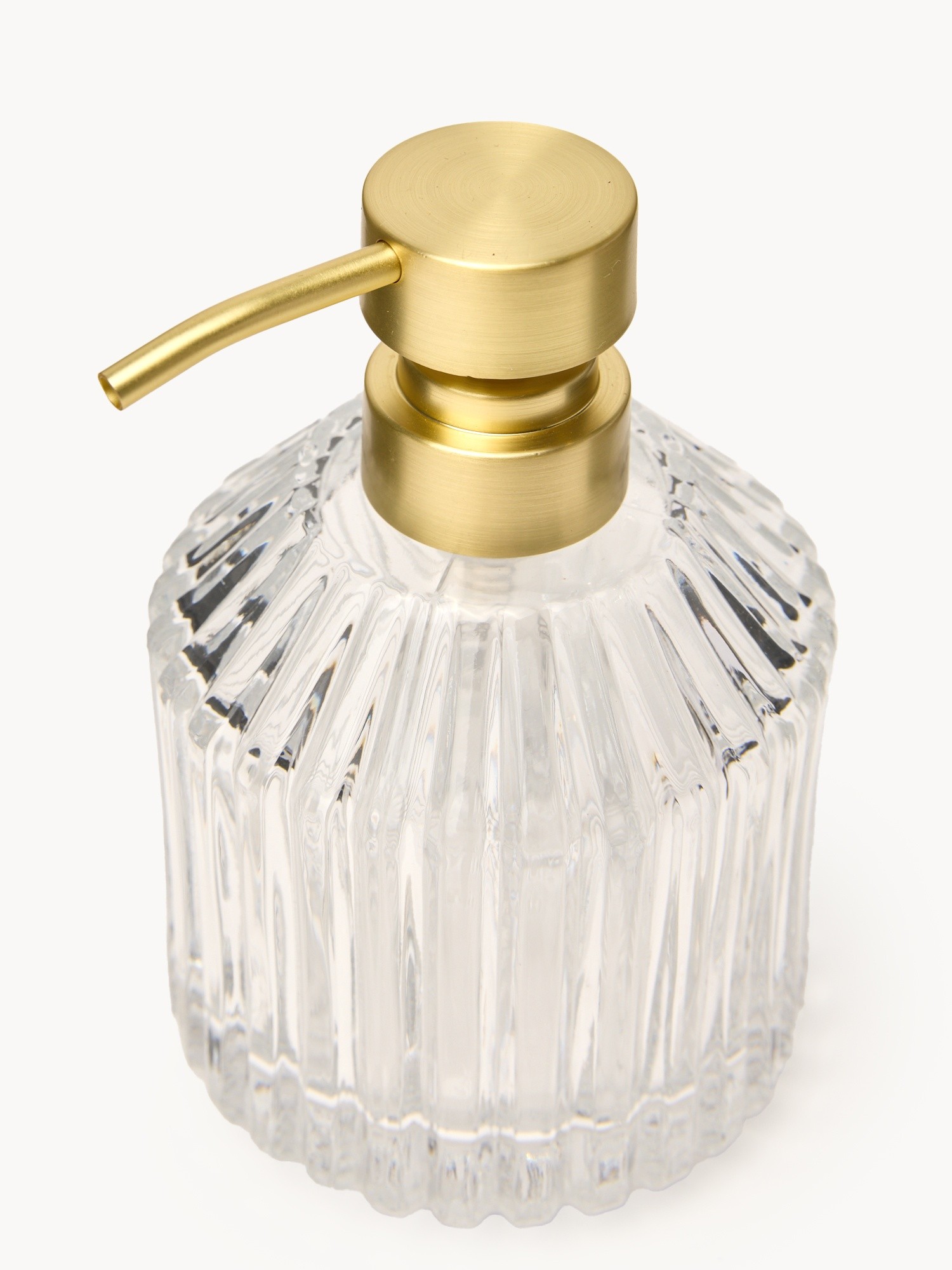 Fluted Glass Dispenser, Transparent, large image number 1