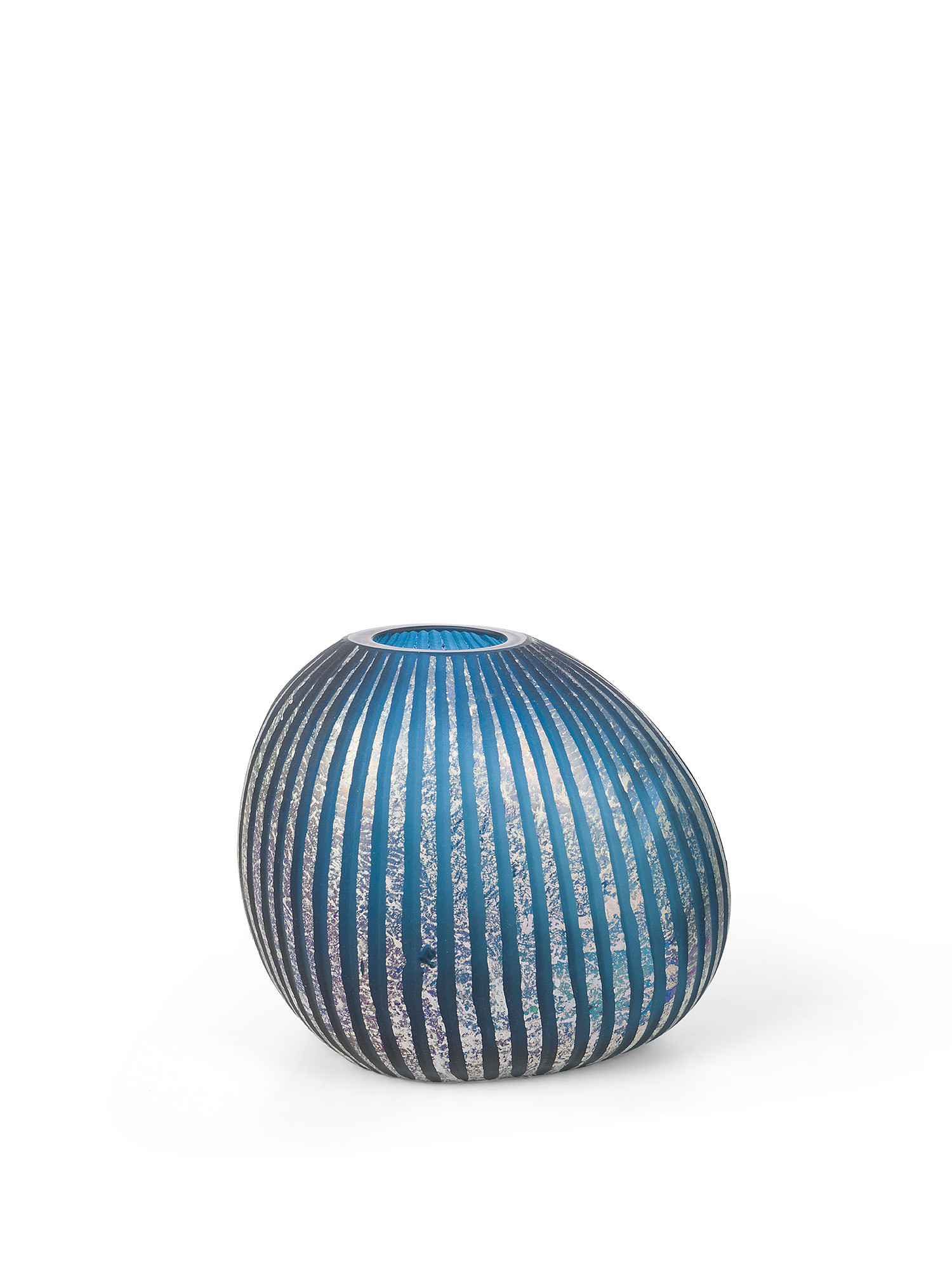 Glass vase colored in paste, Blue Dark, large image number 0