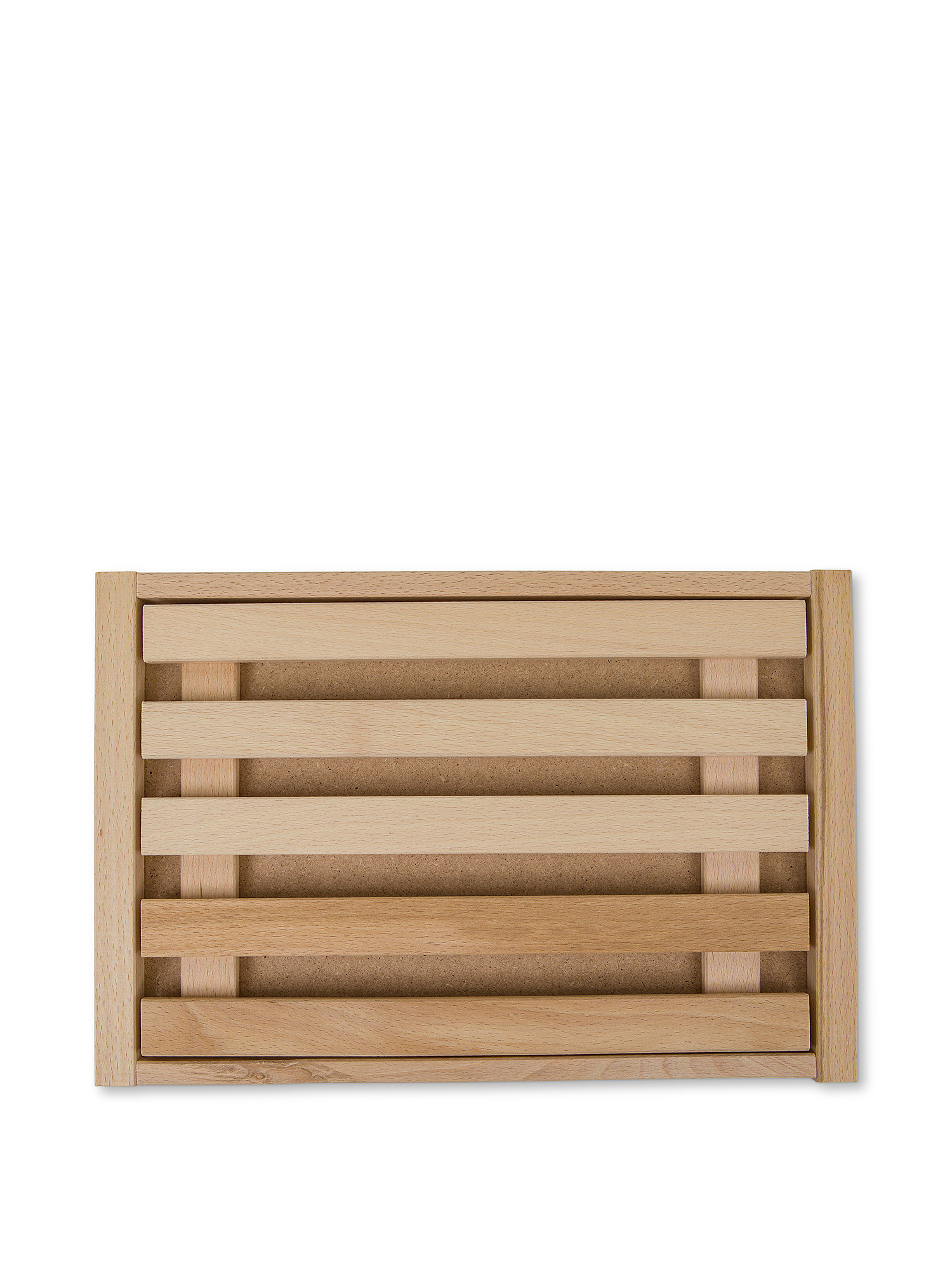 Wooden bread cutting board, Beige, large image number 0