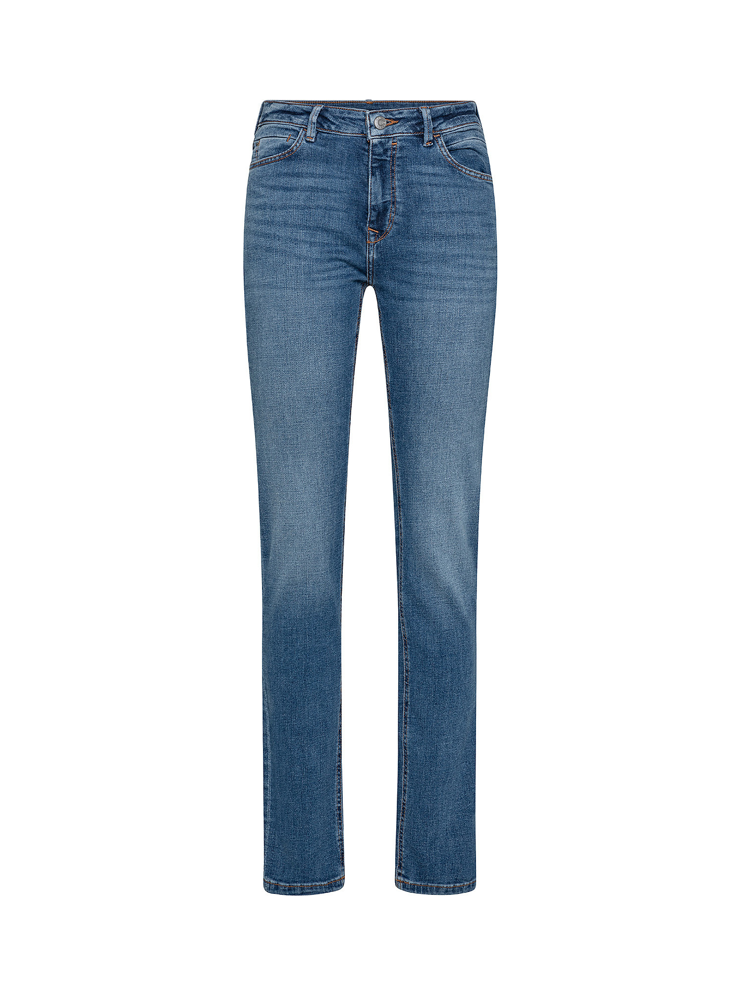 Jeans elasticizzati in cotone biologico, Blu, large image number 0