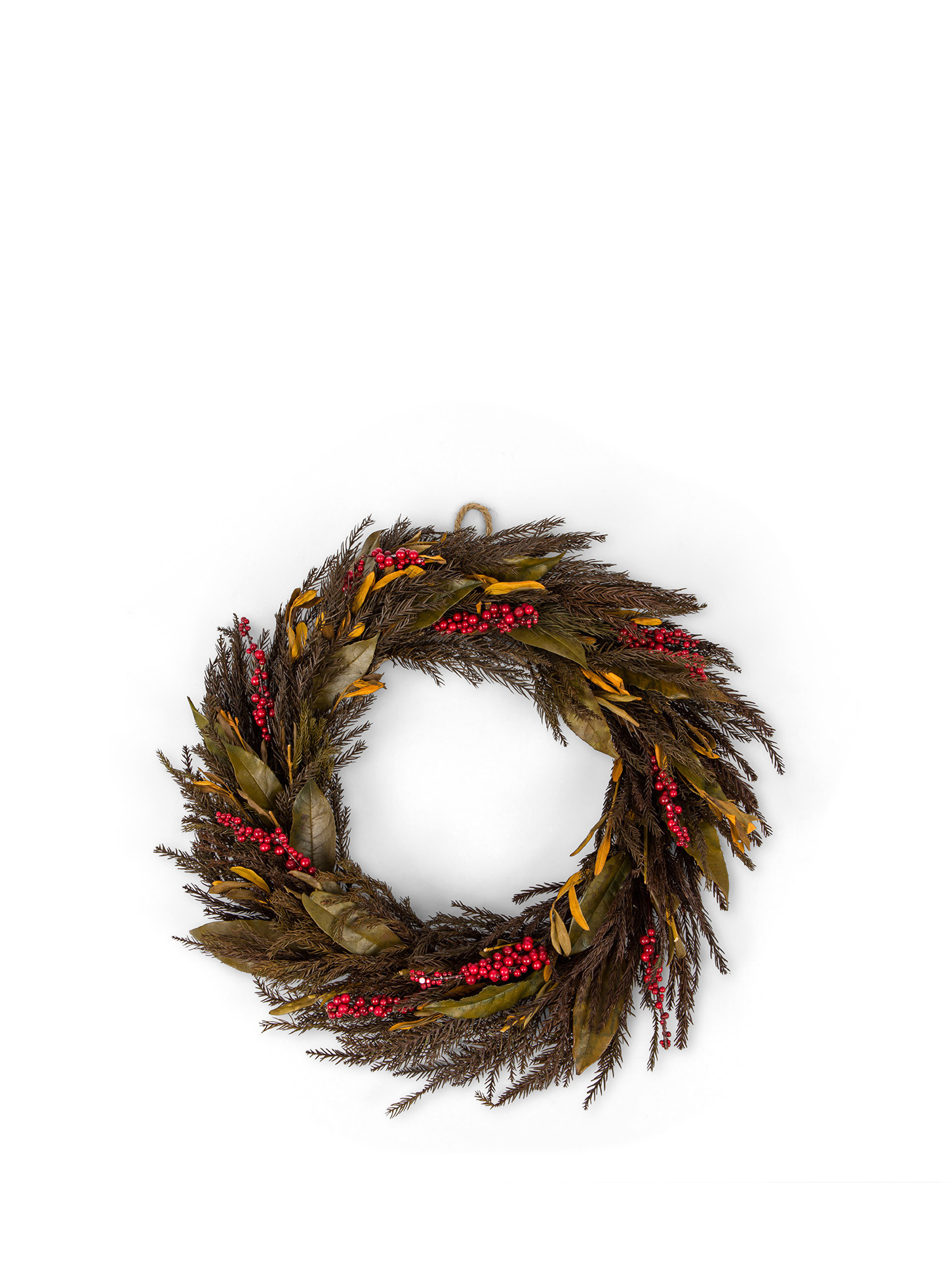 Decorative wreath with pine, Dark Green, large image number 0