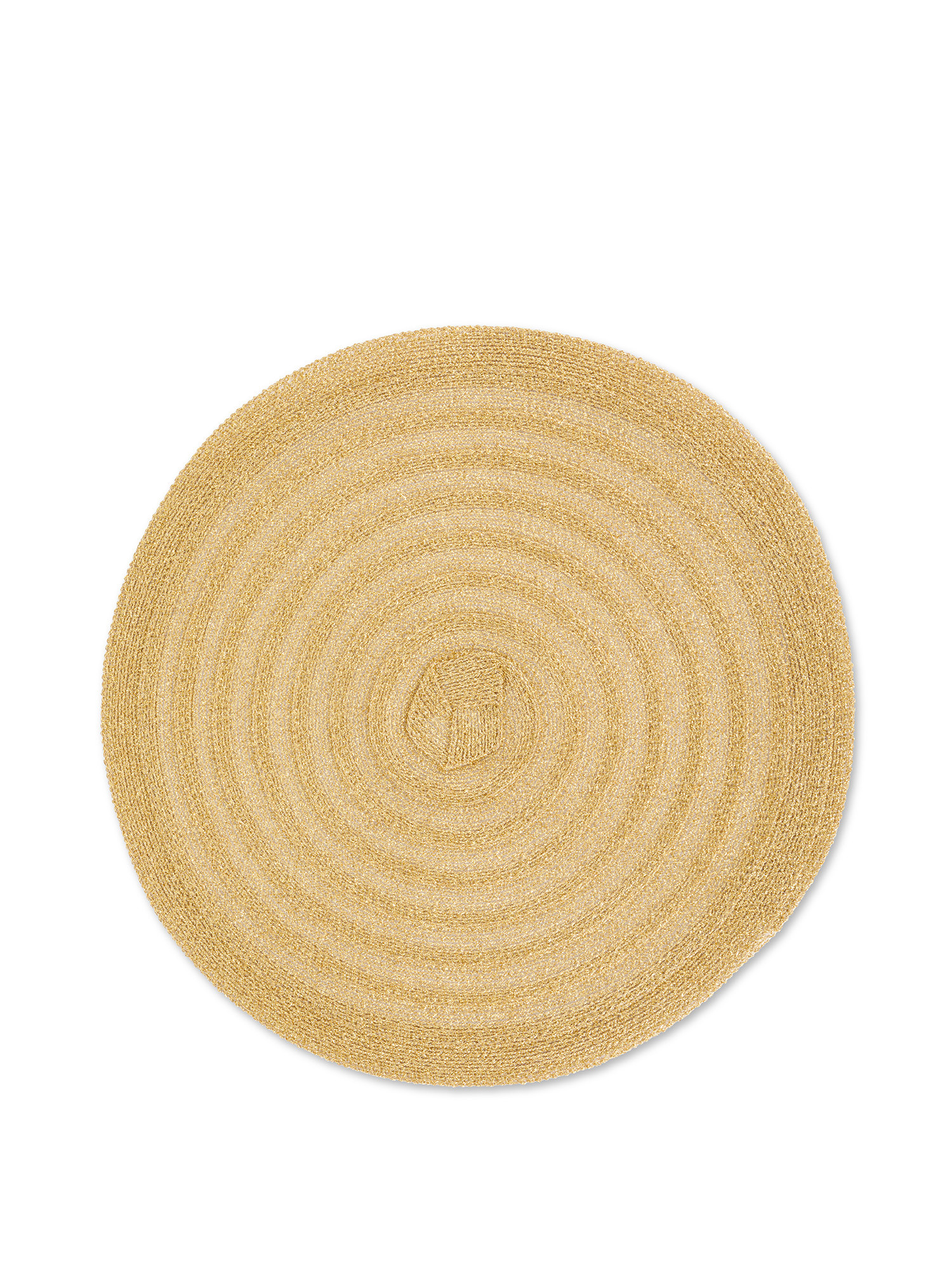 Tovaglietta rotonda in carta, Oro, large image number 0