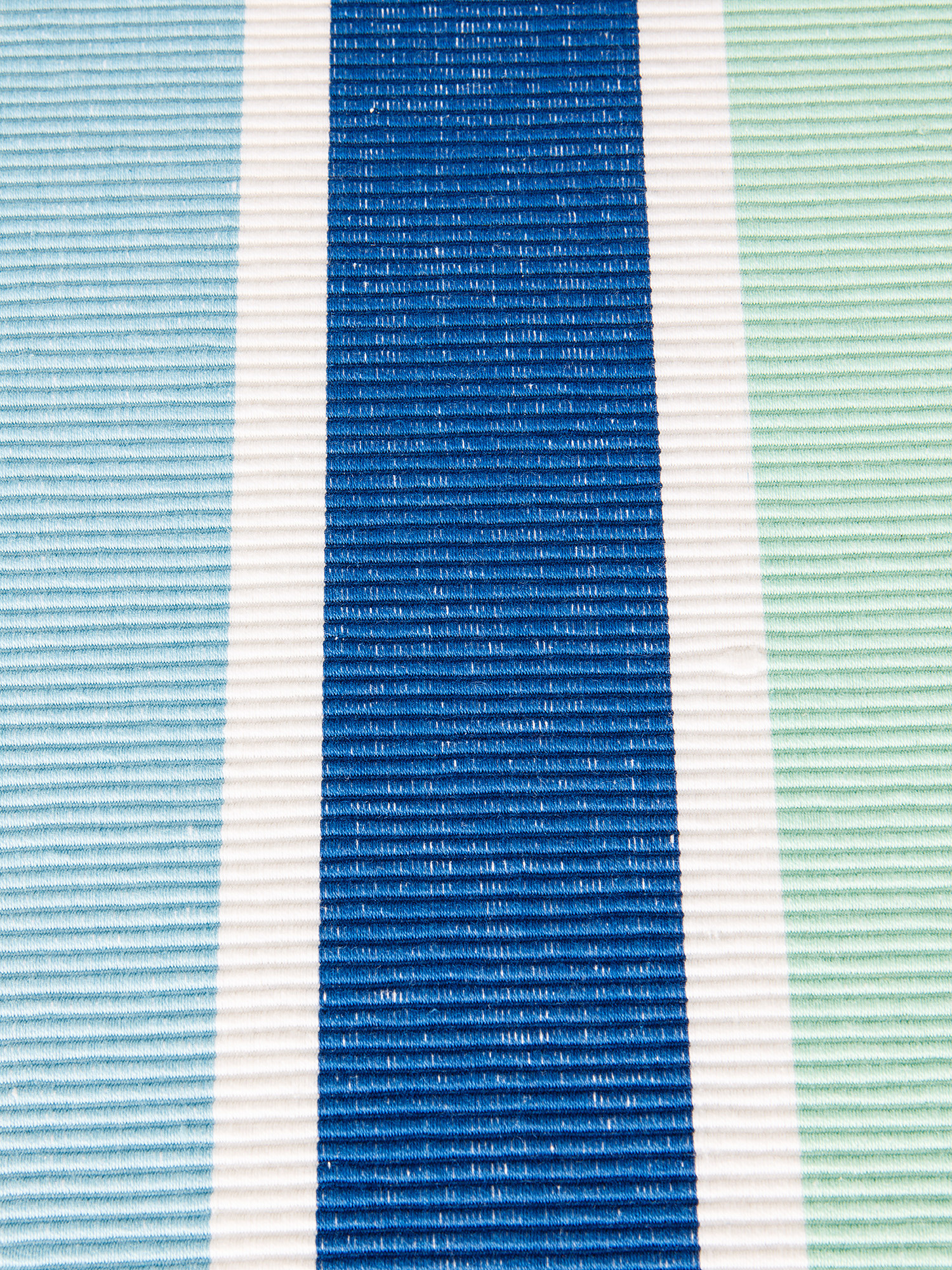 Striped yarn-dyed cotton table runner, Blue, large image number 1