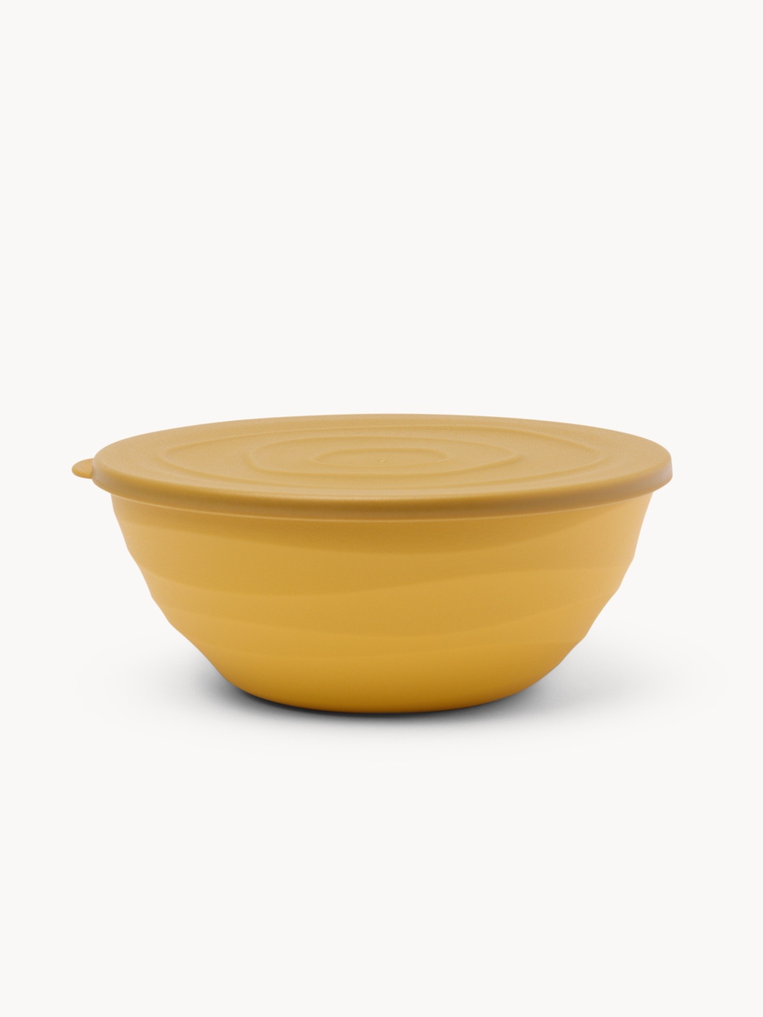 Plastic Bowl with Lid - Introductory Price, Mustard Yellow, large image number 0
