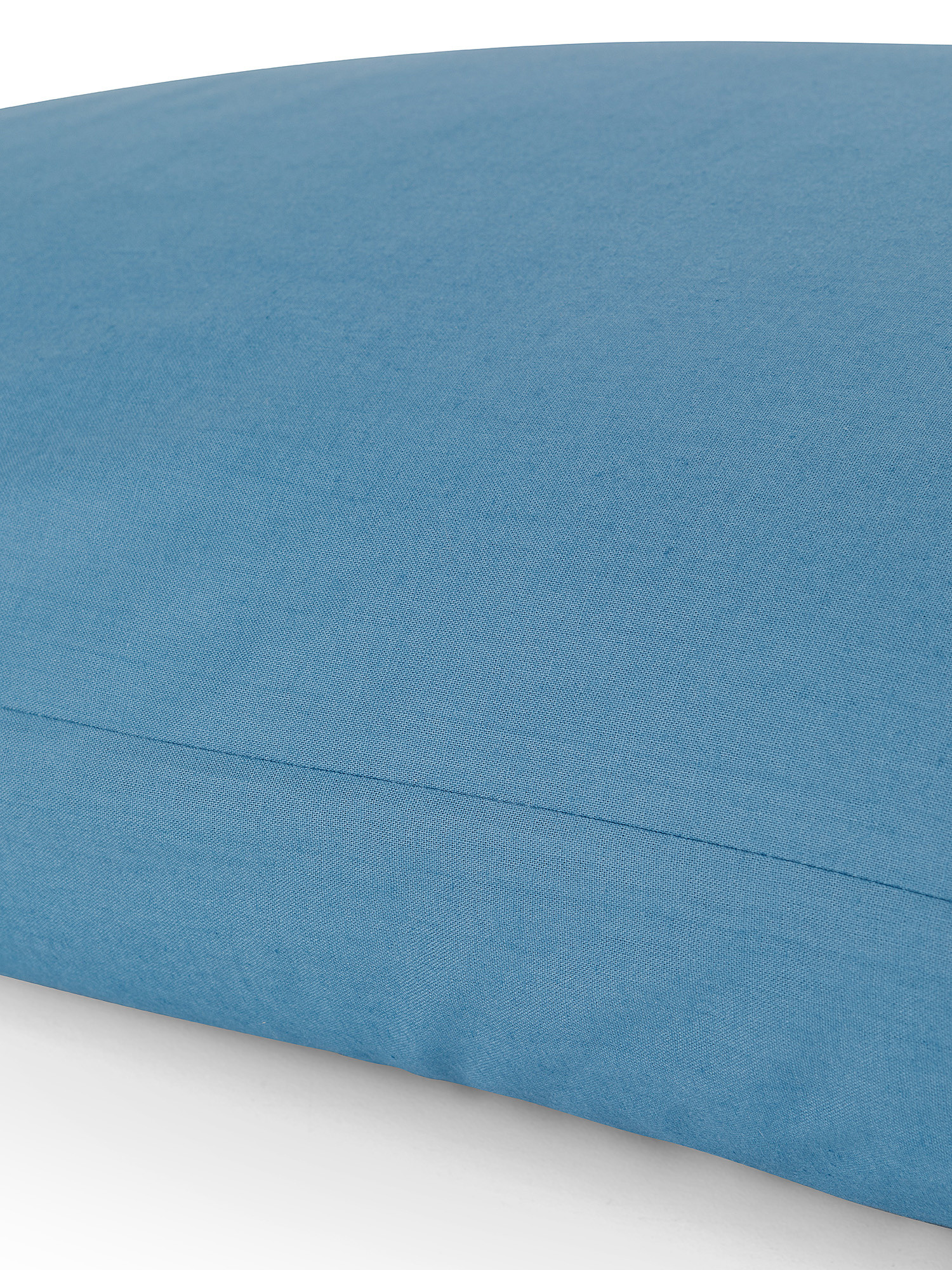 Solid color 100% cotton pillowcase, Blue, large image number 1