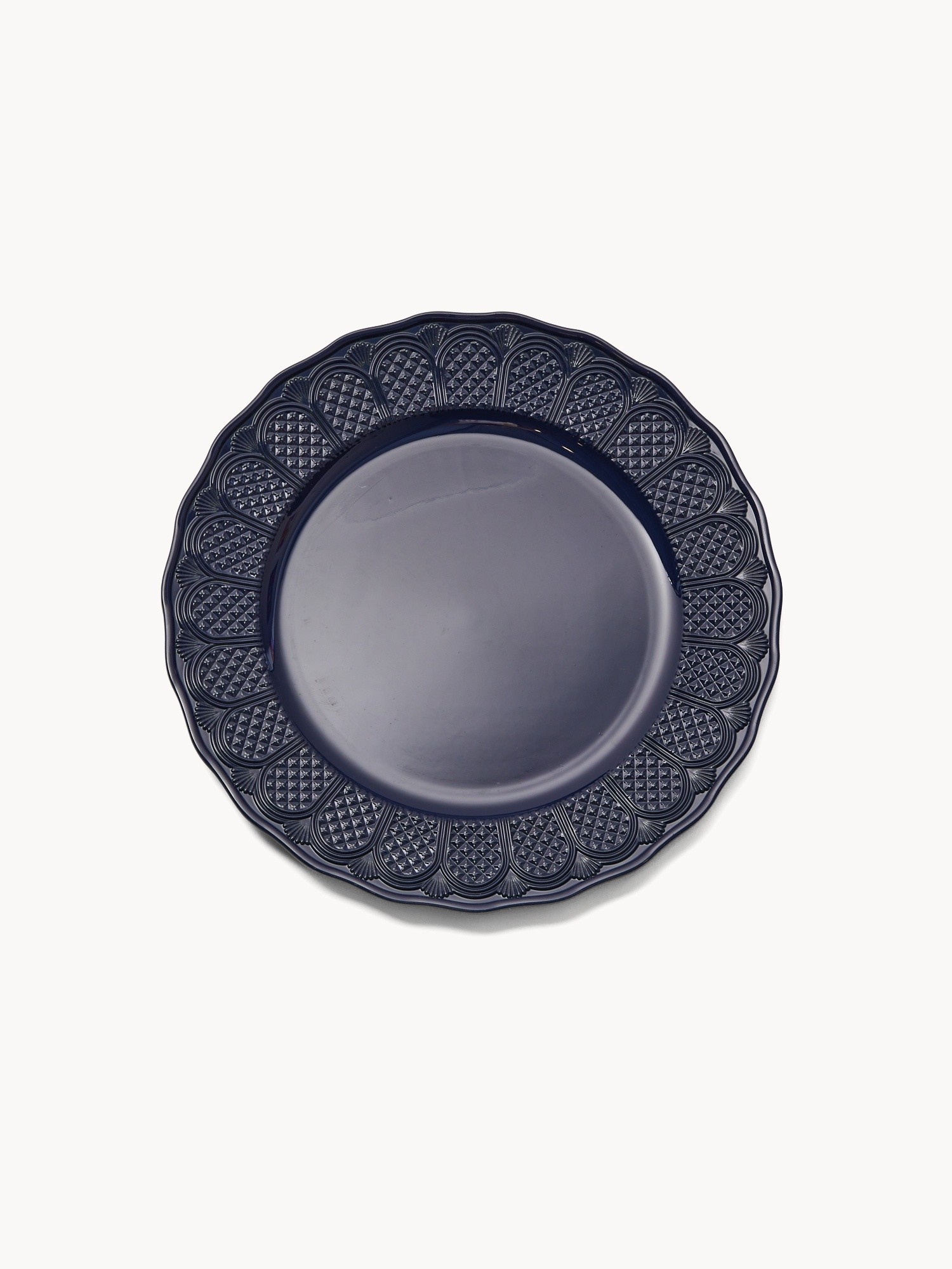 Sottopiatto in plastica tinta unita, Blu, large image number 0