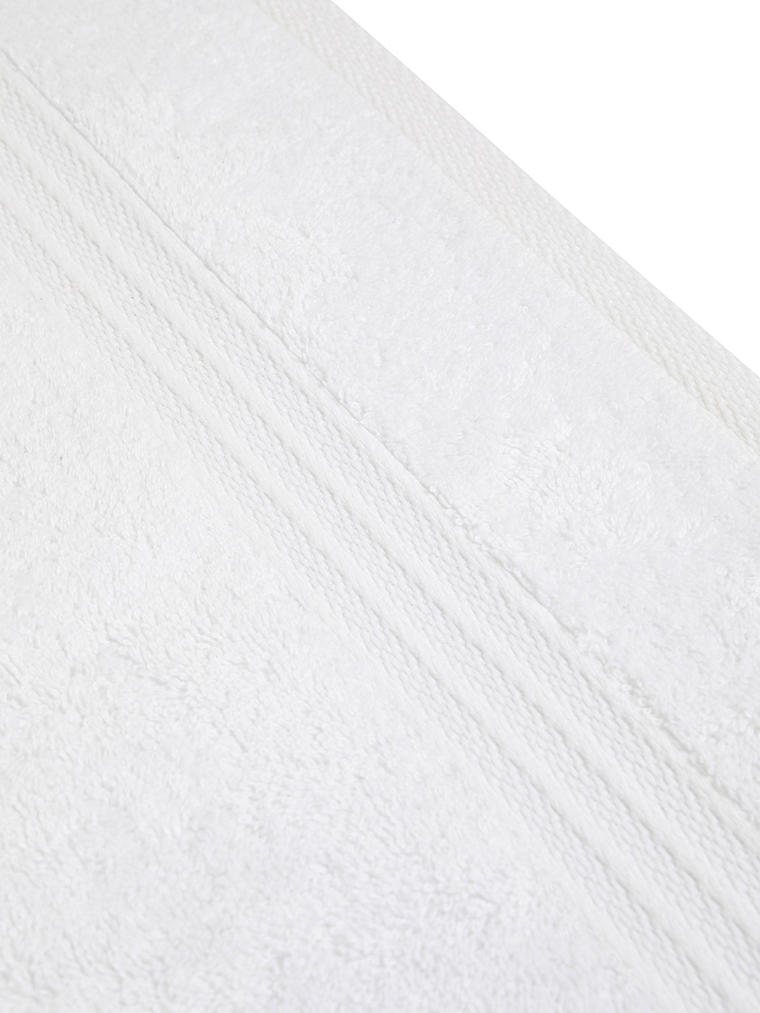 Asciugamano puro cotone tinta unita Zefiro, Bianco, large image number 2
