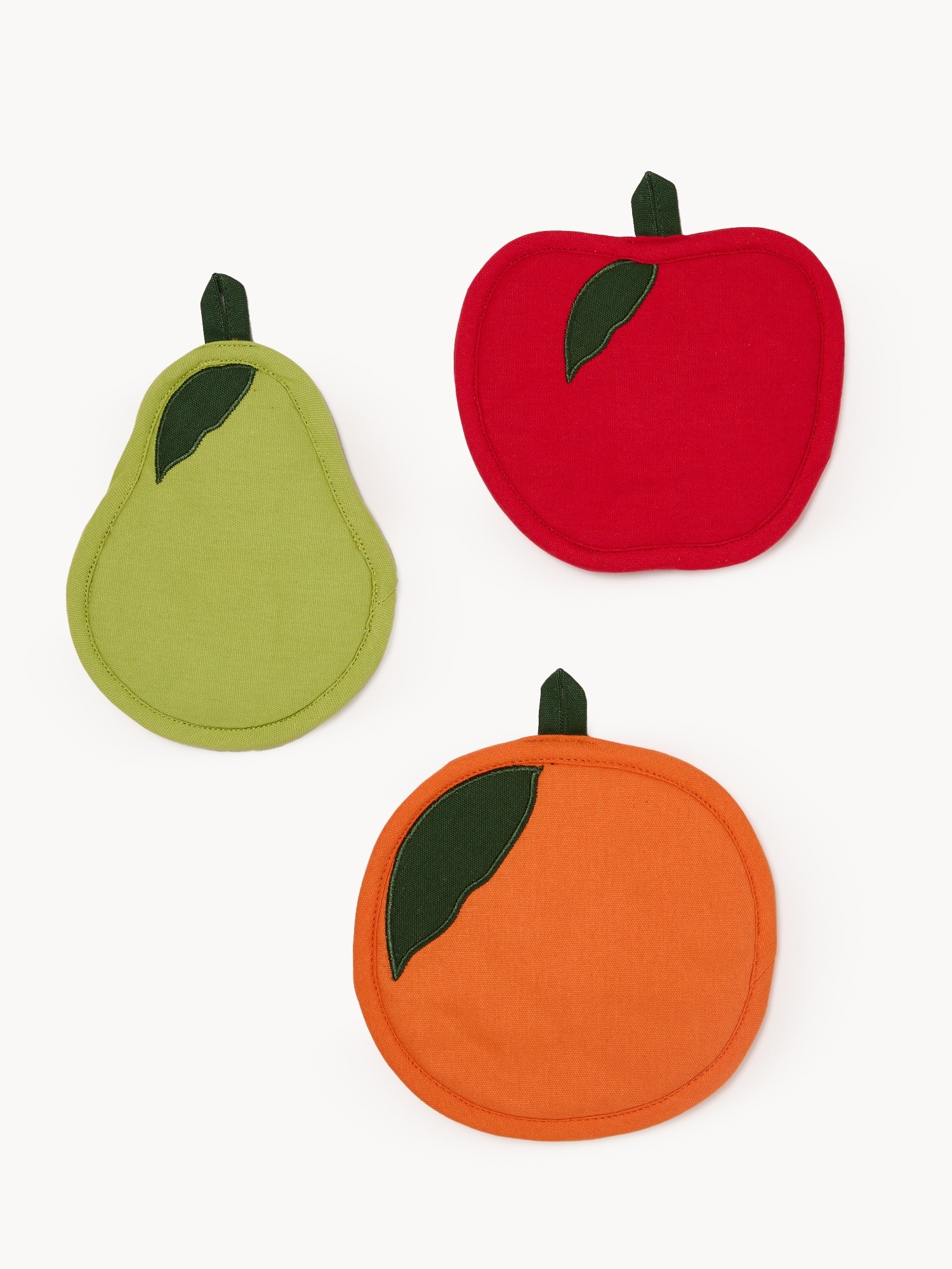 Embroidered fruit-shaped potholder, Multicolor, large image number 0