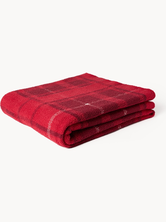 Plaid in cotone lavorato a maglia