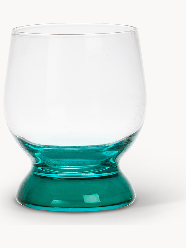 Low goblet with colored base