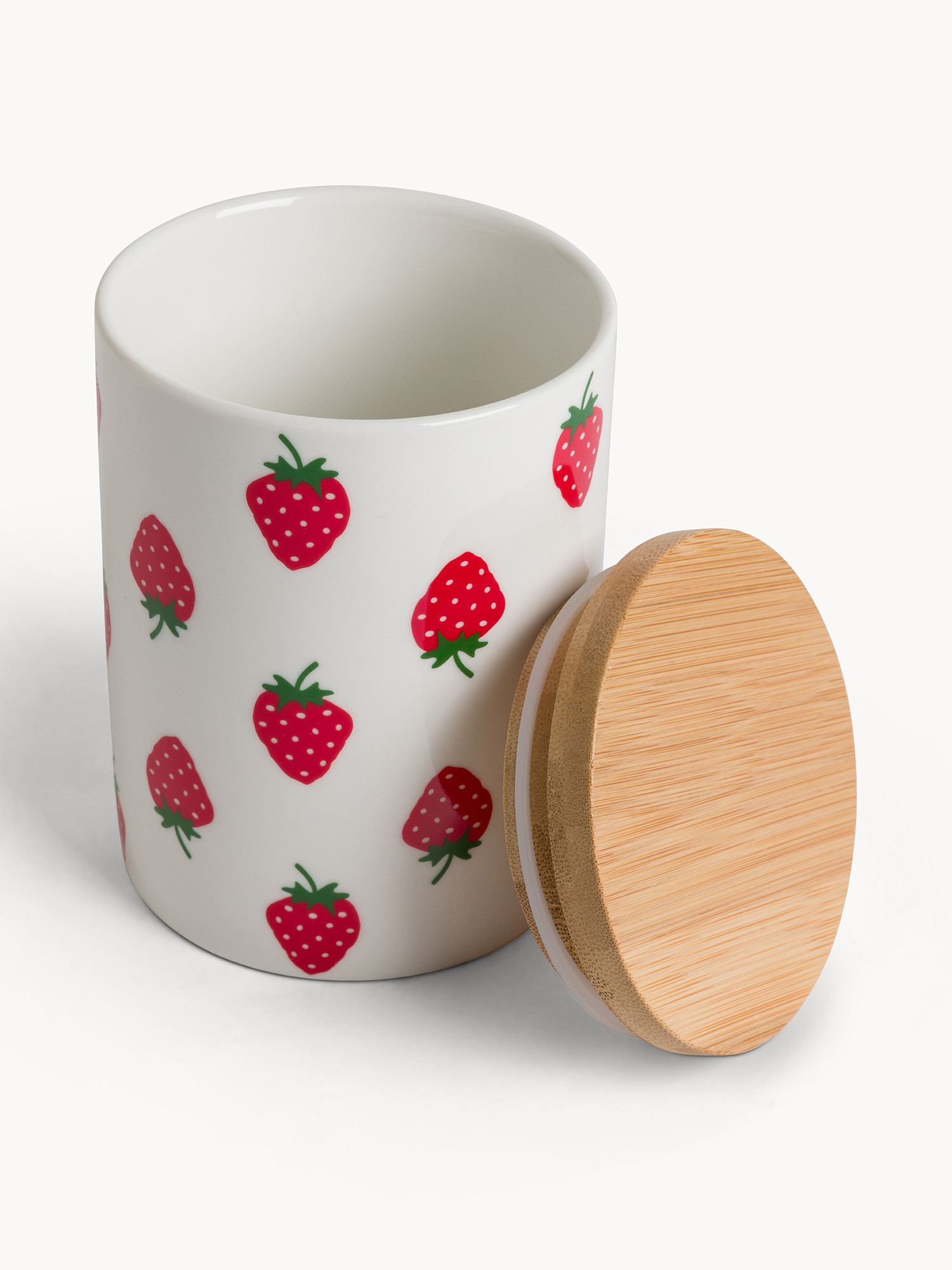 New bone china jar strawberry motif, Multicolor, large image number 1