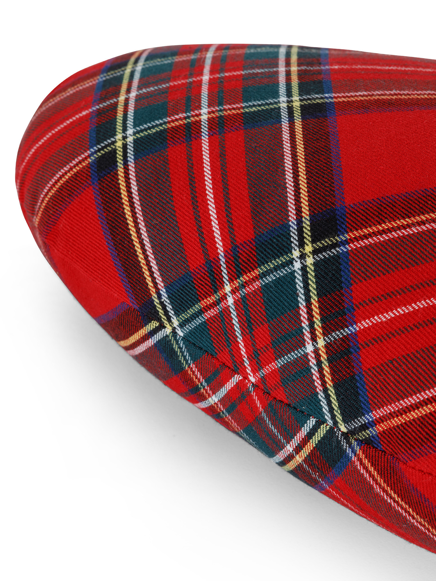 Cuscino a cuore in tartan, Rosso, large image number 1